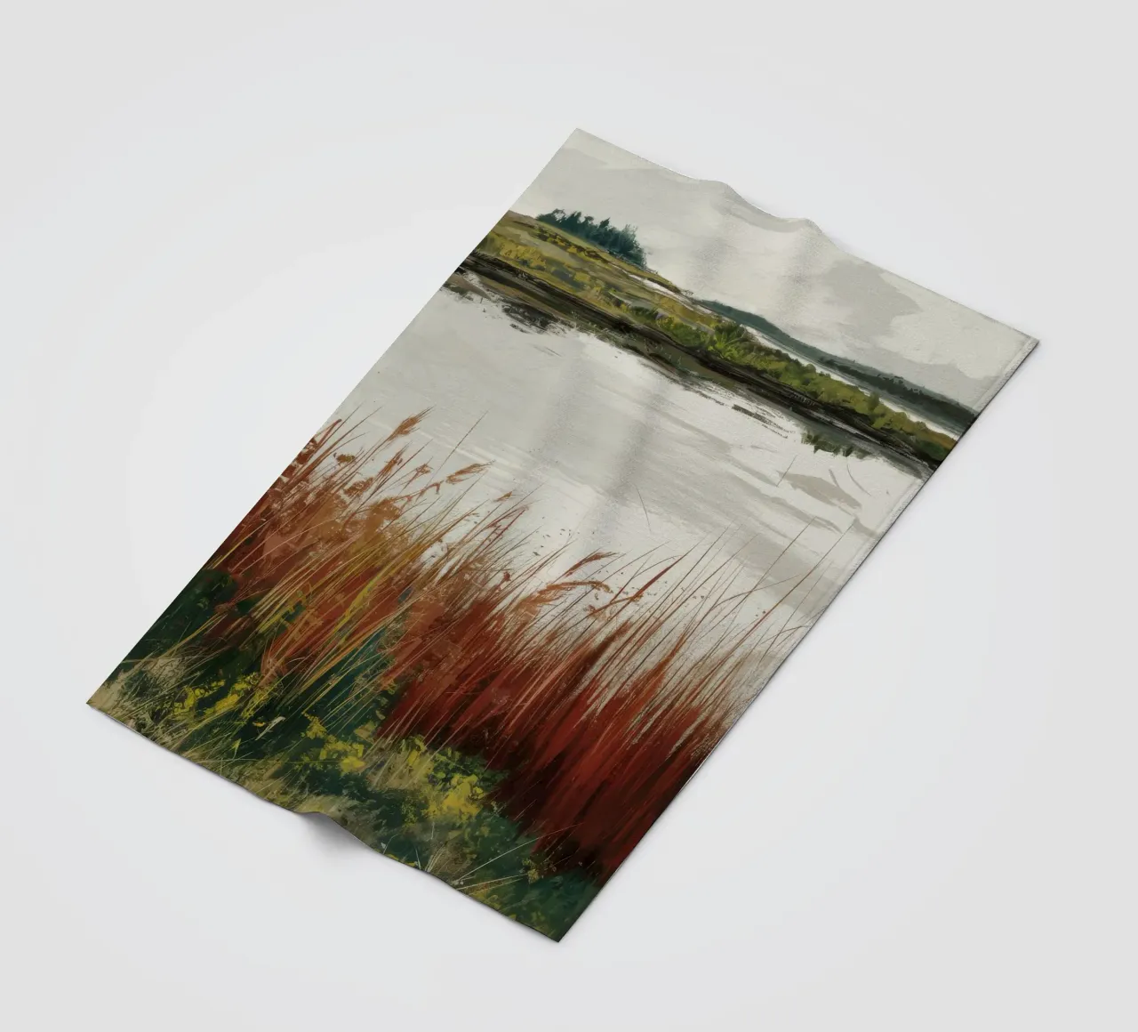 Rêverie di Whispering Marsh coperta in pile da Verve Pigments