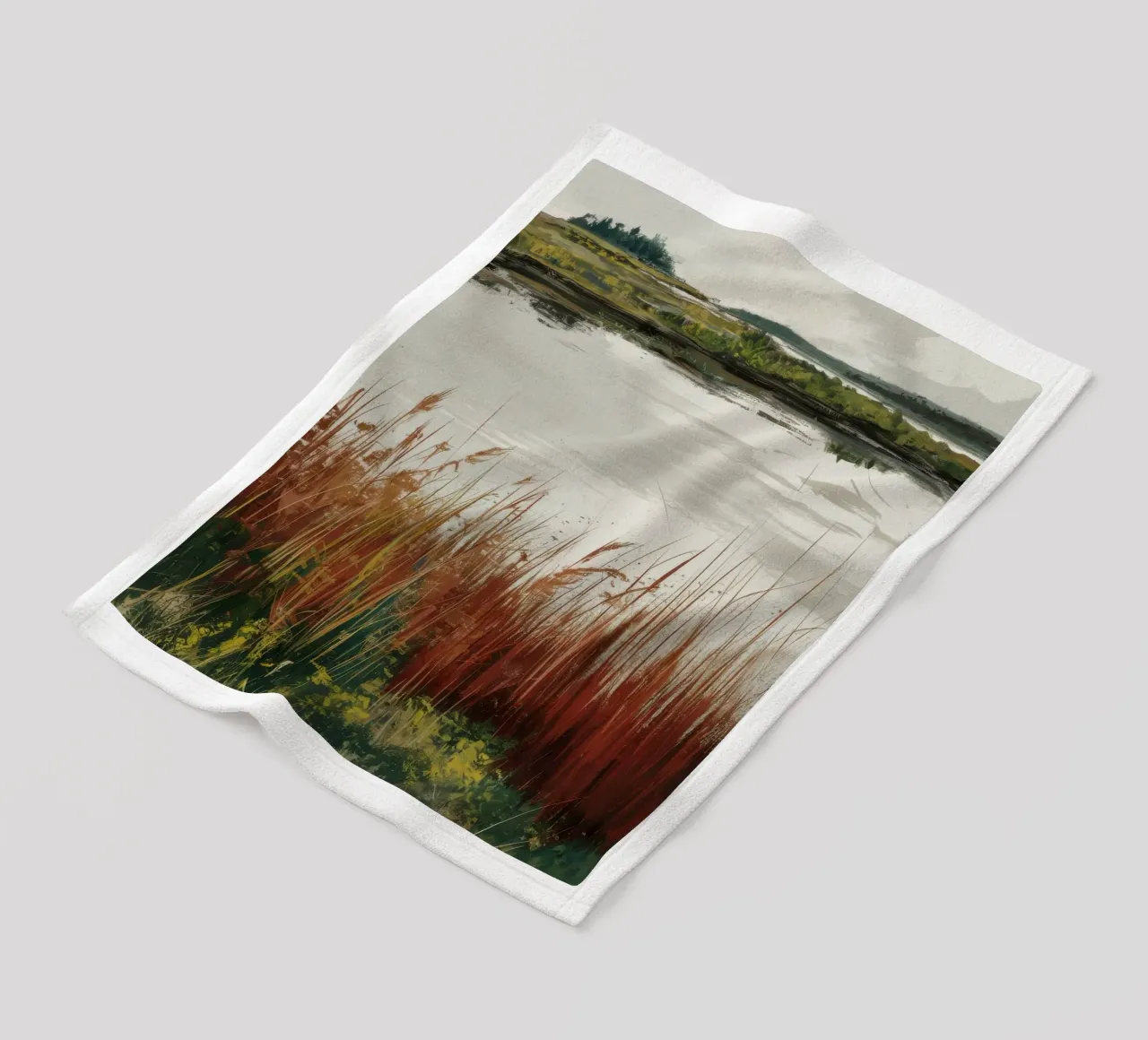 Rêverie di Whispering Marsh coperta in pile da Verve Pigments