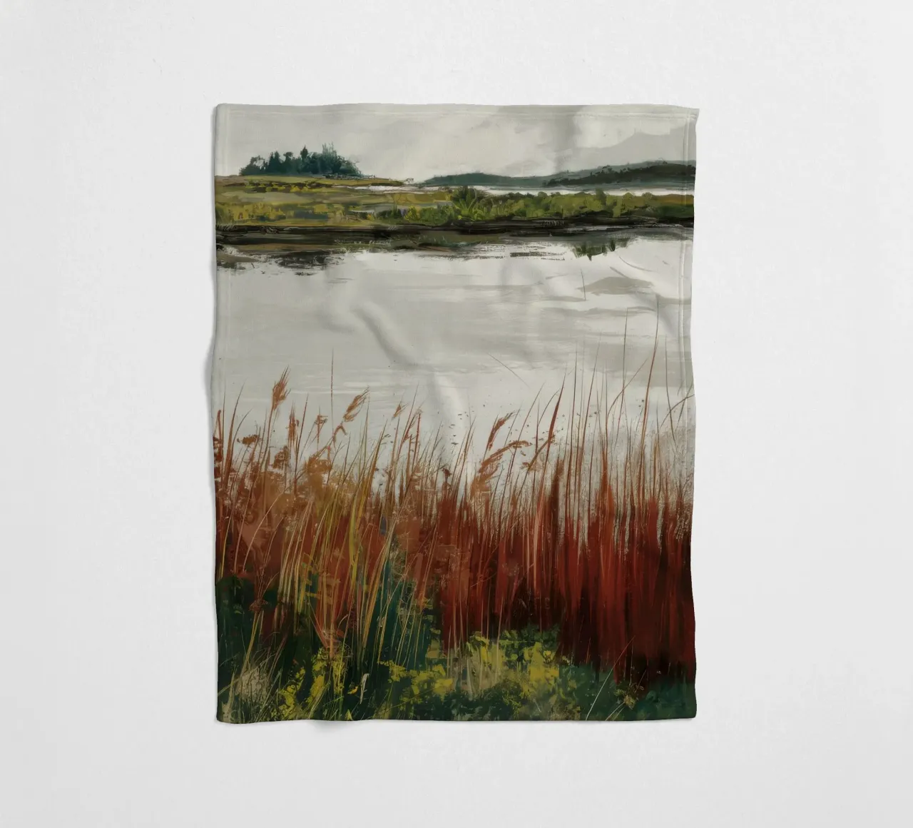Rêverie di Whispering Marsh coperta in pile da Verve Pigments