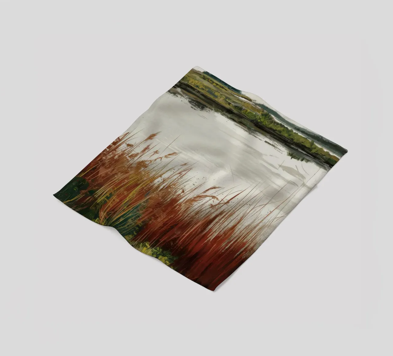 Rêverie di Whispering Marsh coperta in pile da Verve Pigments
