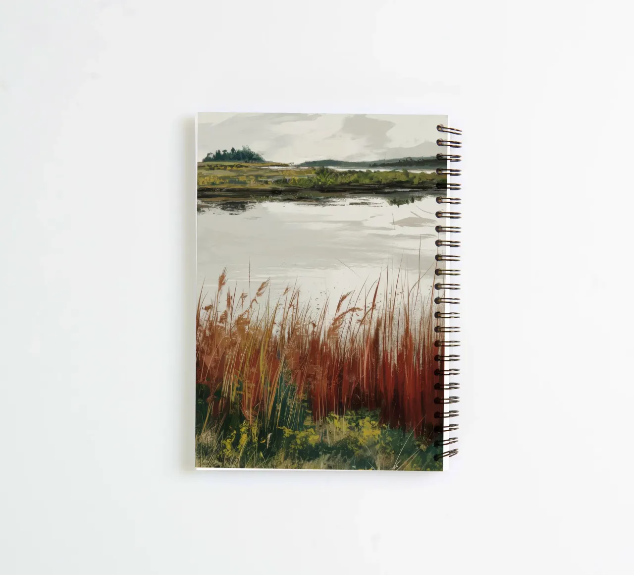 Whispering Marsh Reverie spiral notebook by Verve Pigments