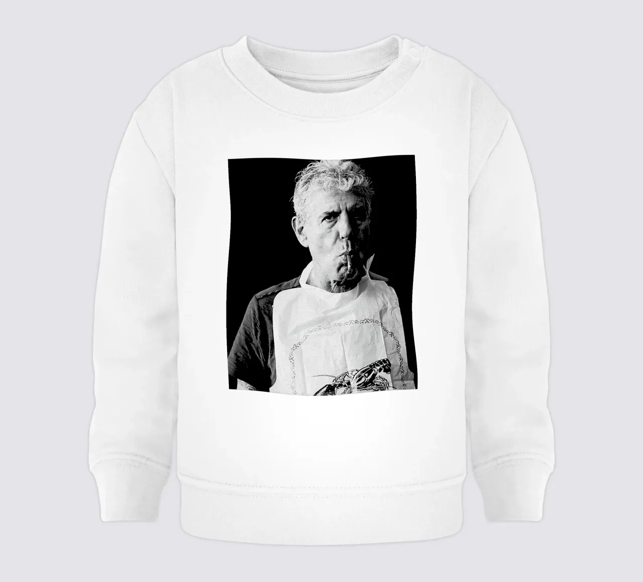 Anthony Bourdain comiendo langosta sudadera de bebé de Beth Pop Culture