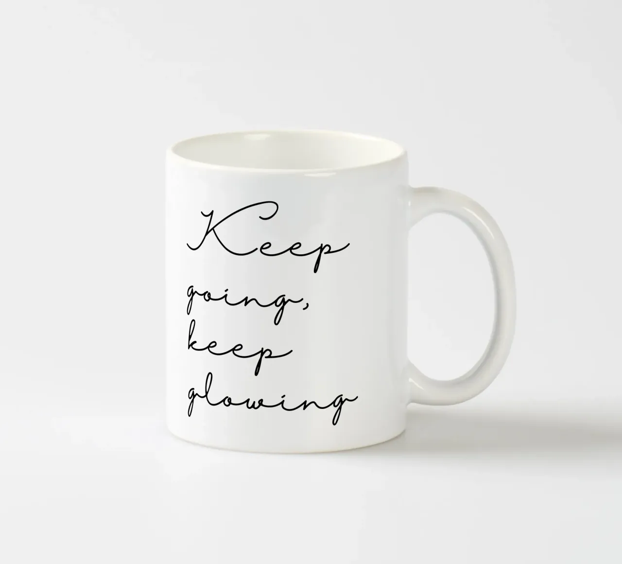 Keep going, keep glowing | Typographie | Skandi | Badezimmer tazza in ceramica da keinkonzept