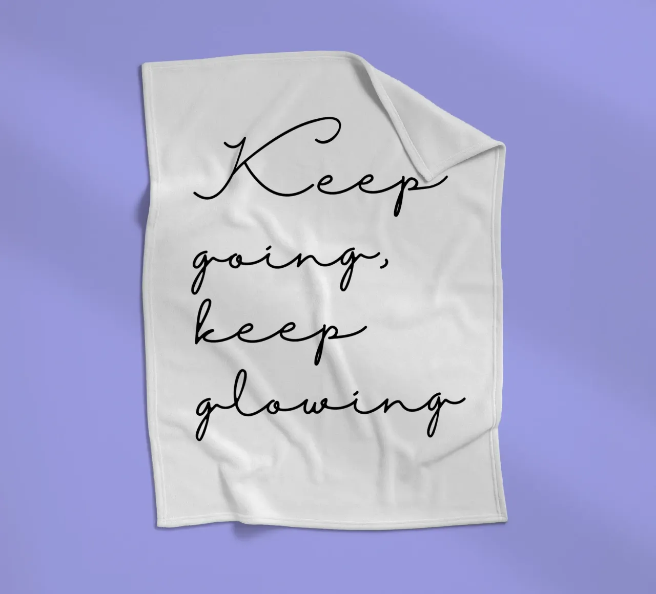 Keep going, keep glowing | Typographie | Skandi | Badezimmer coperta in pile da keinkonzept