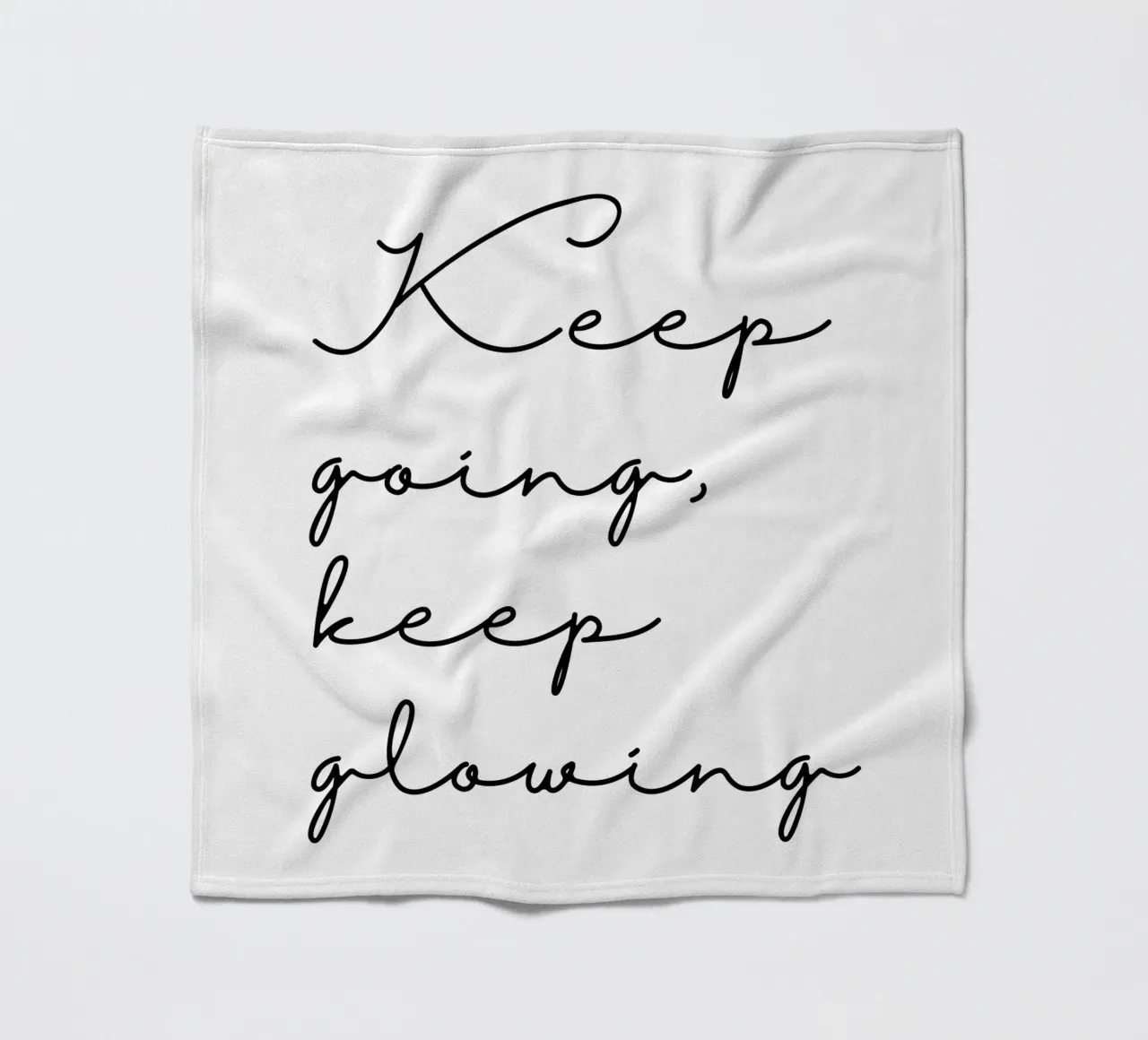 Keep going, keep glowing | Typographie | Skandi | Badezimmer coperta in pile da keinkonzept