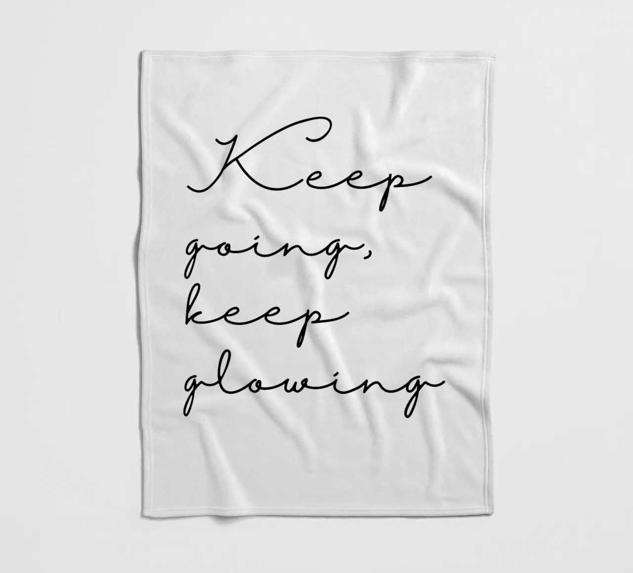 Keep going, keep glowing | Typographie | Skandi | Badezimmer coperta in pile da keinkonzept