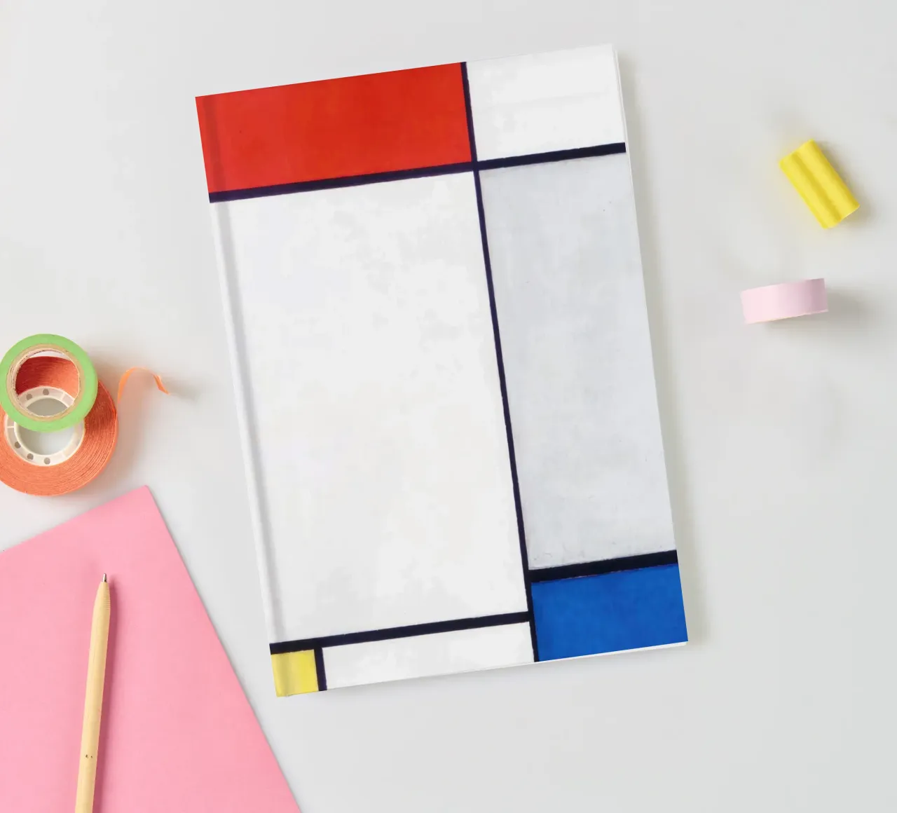 Composition en rouge, jaune et bleu (1930) - Piet Mondrian carnet de notes de Venus Art
