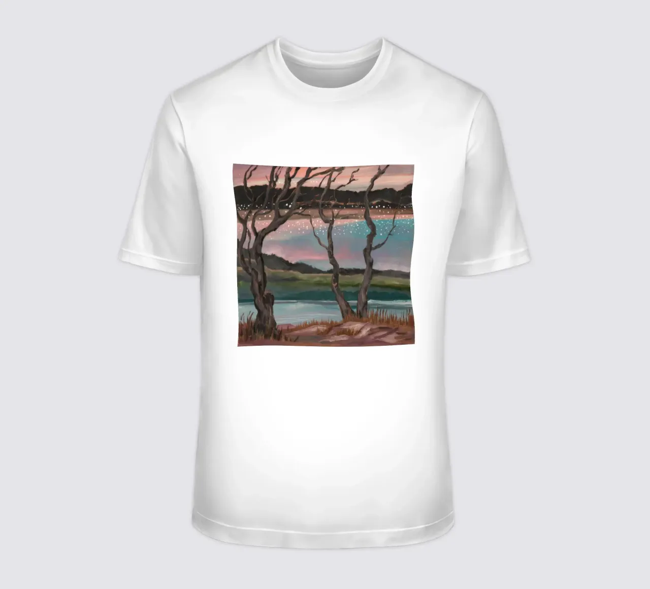 Boschetto mistico del crepuscolo t-shirt da Verve Pigments