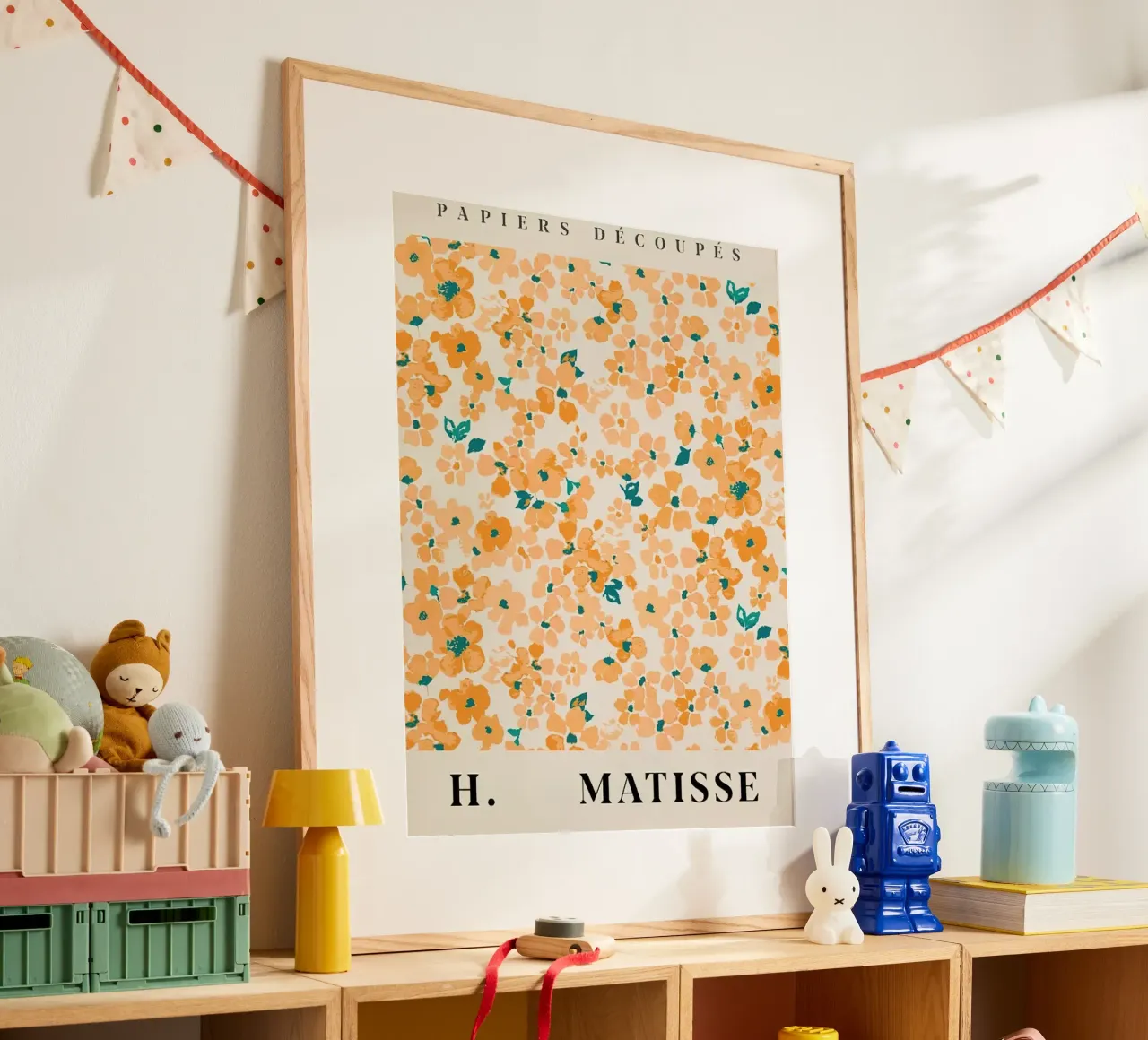 Mercato dei fiori - Fiore di Tokyo ritagliato poster con telaio in legno da Spencer Farrell2