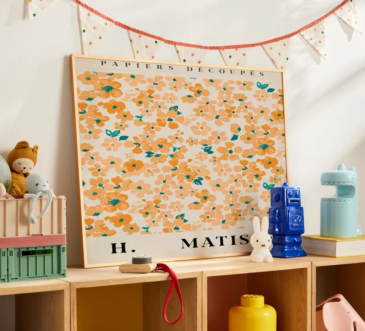 Mercato dei fiori - Fiore di Tokyo ritagliato poster con telaio in legno da Spencer Farrell2