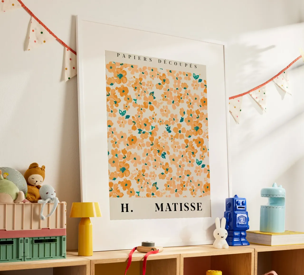 Mercato dei fiori - Fiore di Tokyo ritagliato poster con telaio in legno da Spencer Farrell2