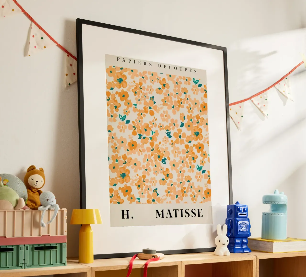 Mercato dei fiori - Fiore di Tokyo ritagliato poster con telaio in legno da Spencer Farrell2