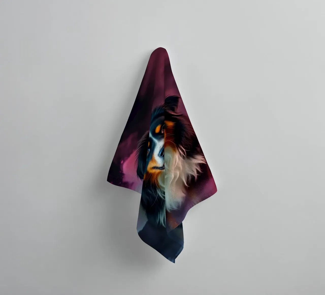 The colorful Bernese Mountain Dog #144 towel by Yumis.Beargang.and.Me
