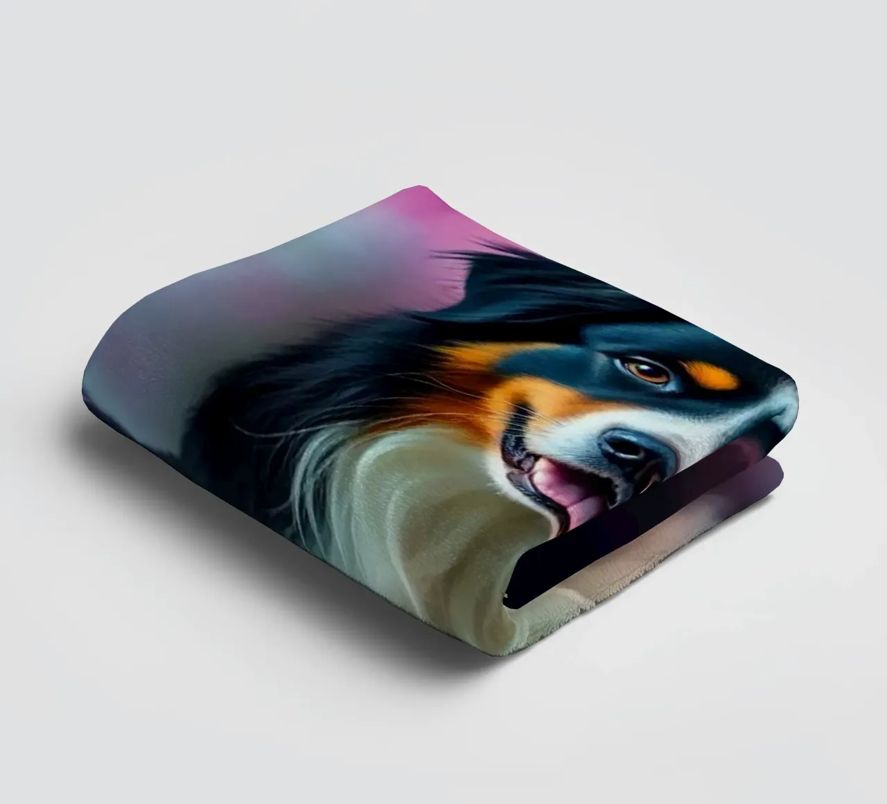 The colorful Bernese Mountain Dog #144 towel by Yumis.Beargang.and.Me