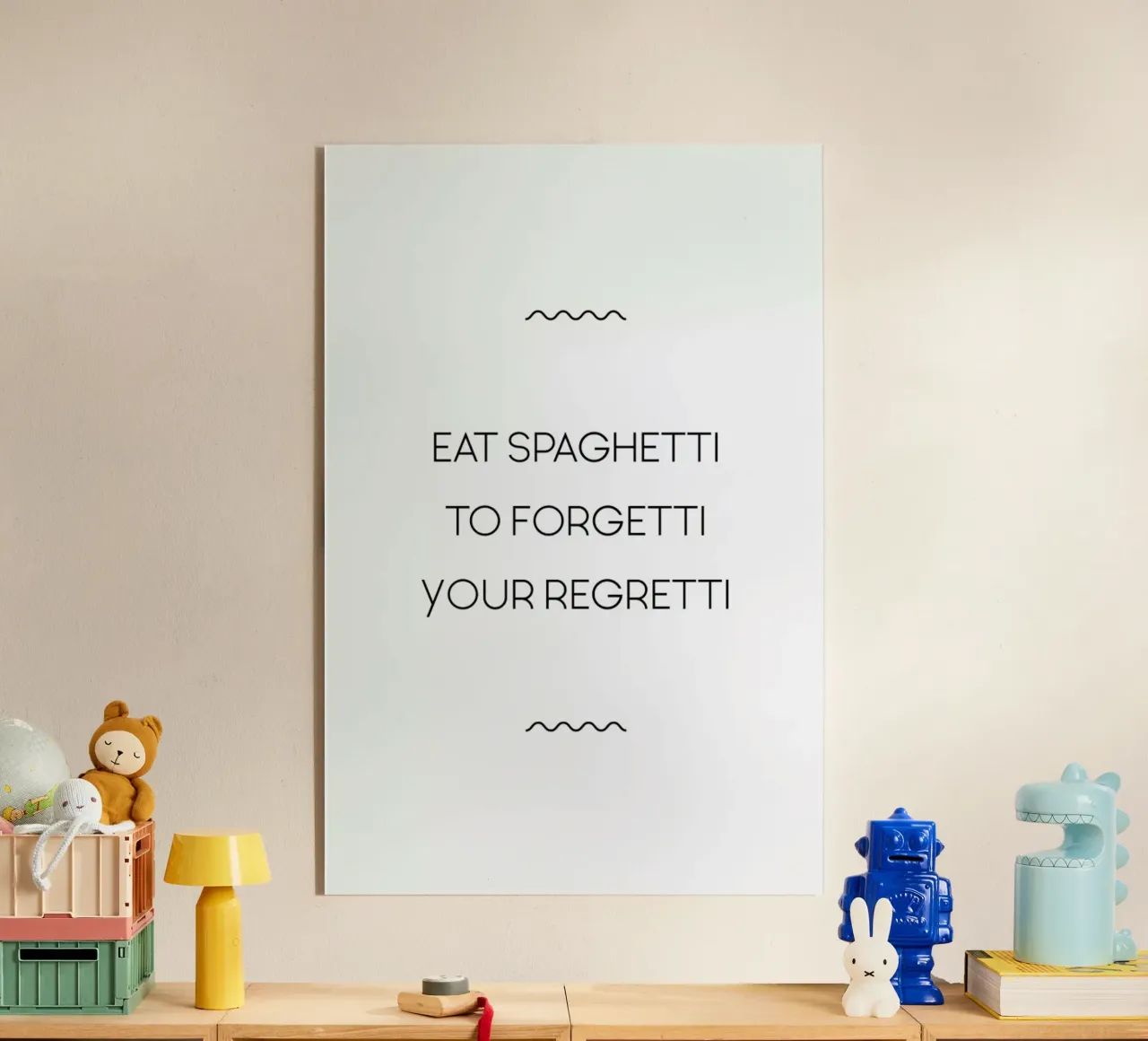 Eat Spaghetti plexiglass da Studio One