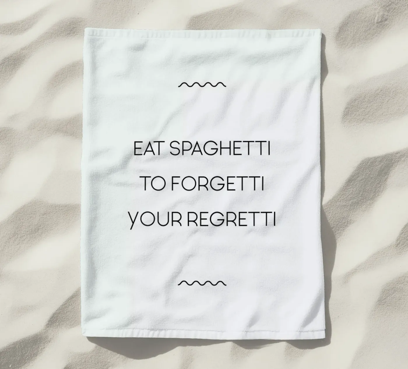 Eat Spaghetti telo mare da Studio One
