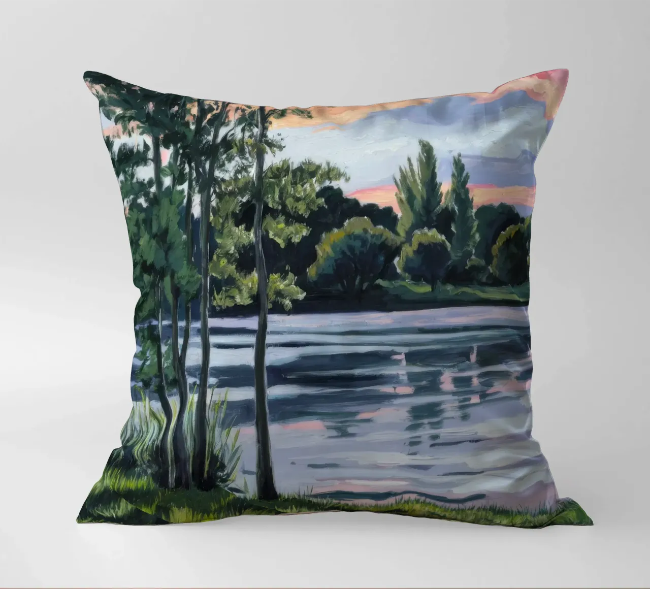 Pastel Dusk Reverie decorative cushion by Verve Pigments