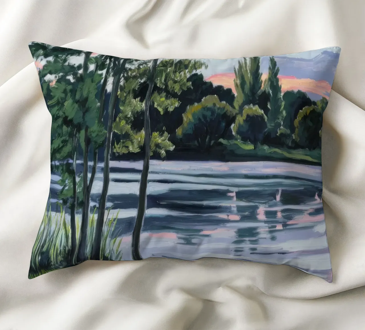 Pastel Dusk Reverie decorative cushion by Verve Pigments