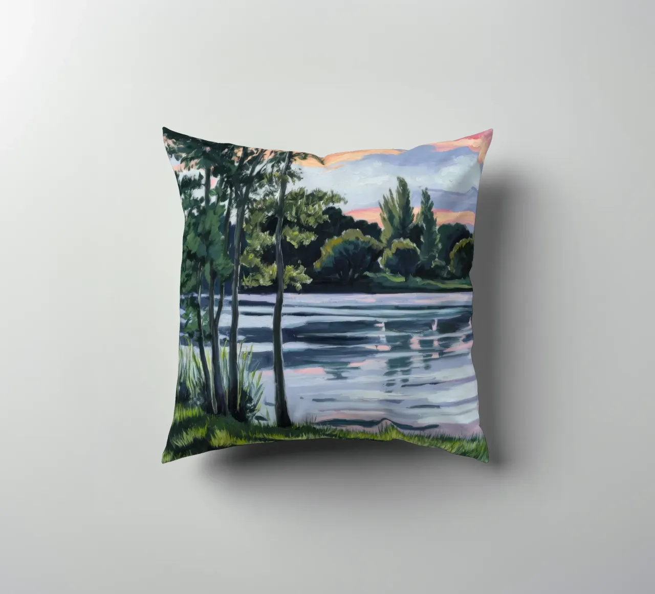 Pastel Dusk Reverie decorative cushion by Verve Pigments