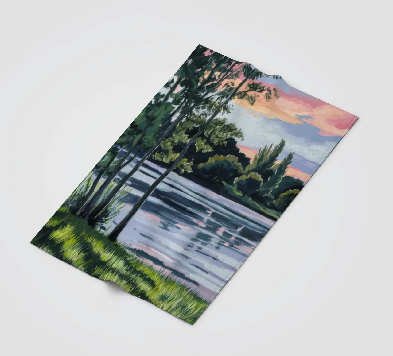Pastel Dusk Reverie fleece blanket by Verve Pigments