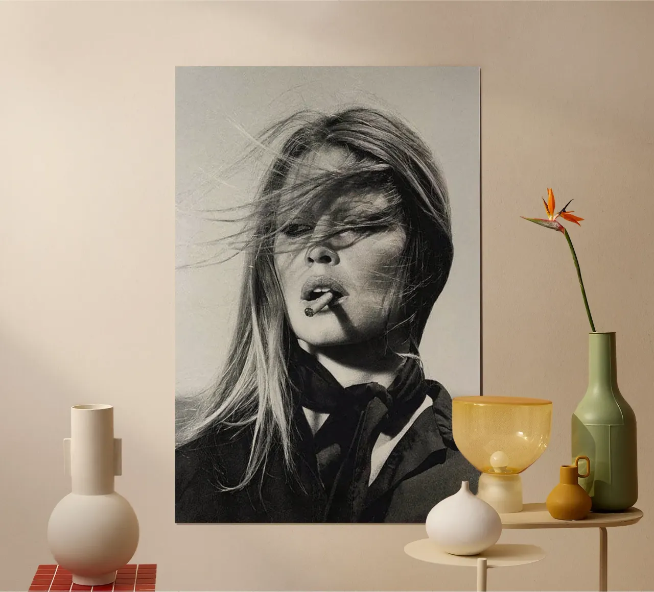 Brigitte Bardot Vintage Rauchen Poster von Beth Pop Culture