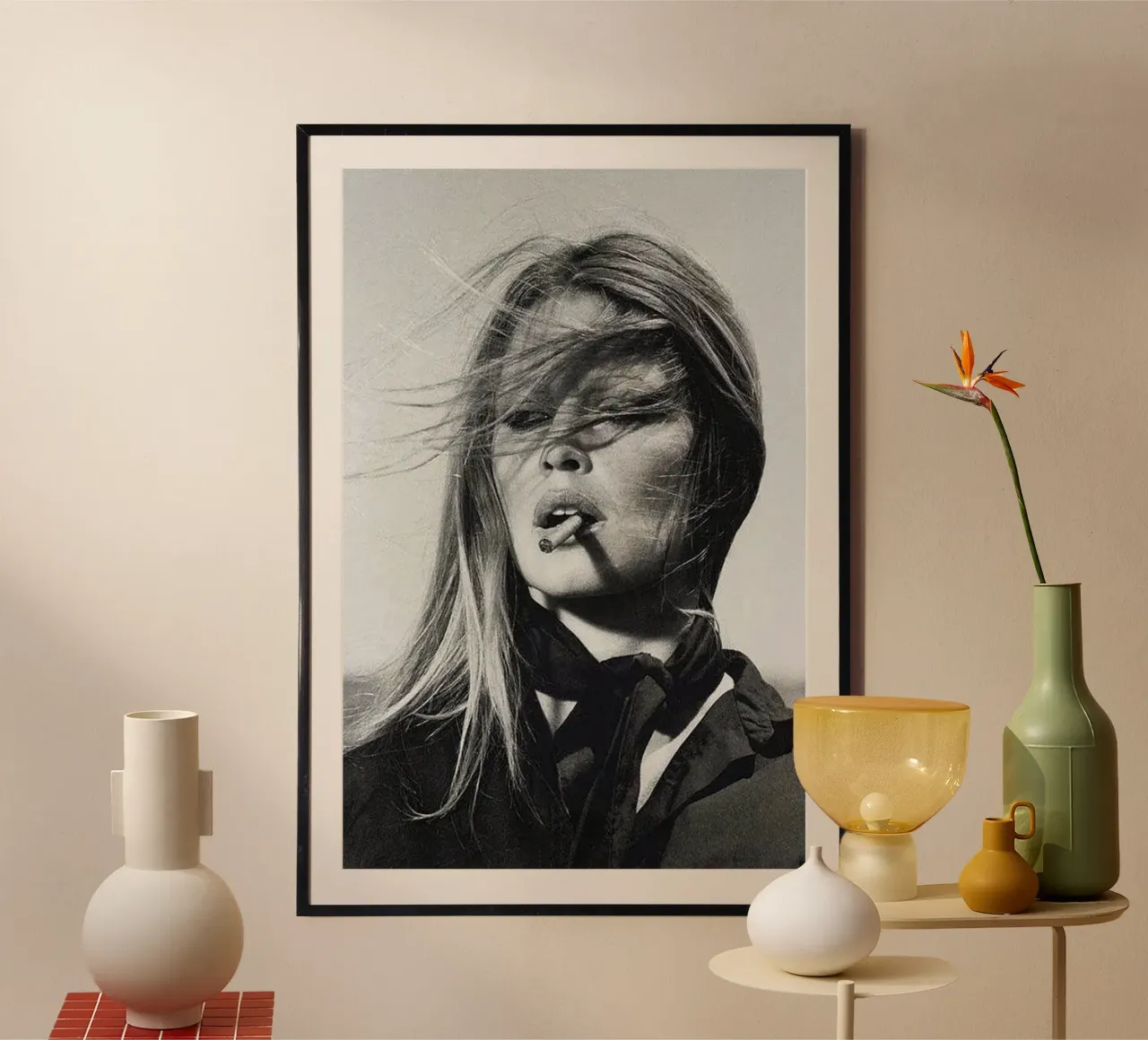 Brigitte Bardot Vintage Rauchen Poster von Beth Pop Culture