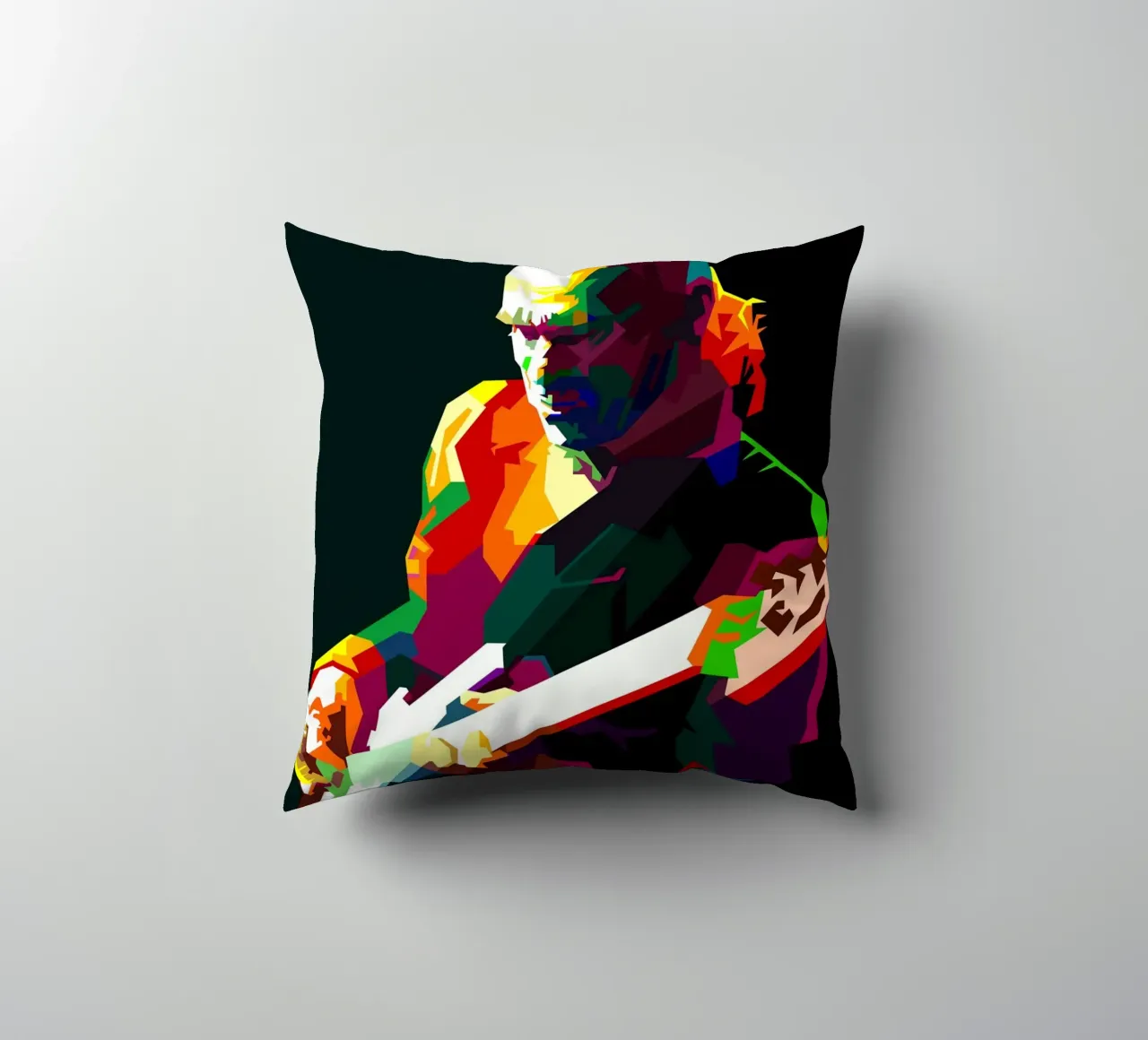 Billy Sheehan Bass Musician WPAP Trending Now decorative cushion by Artkreator