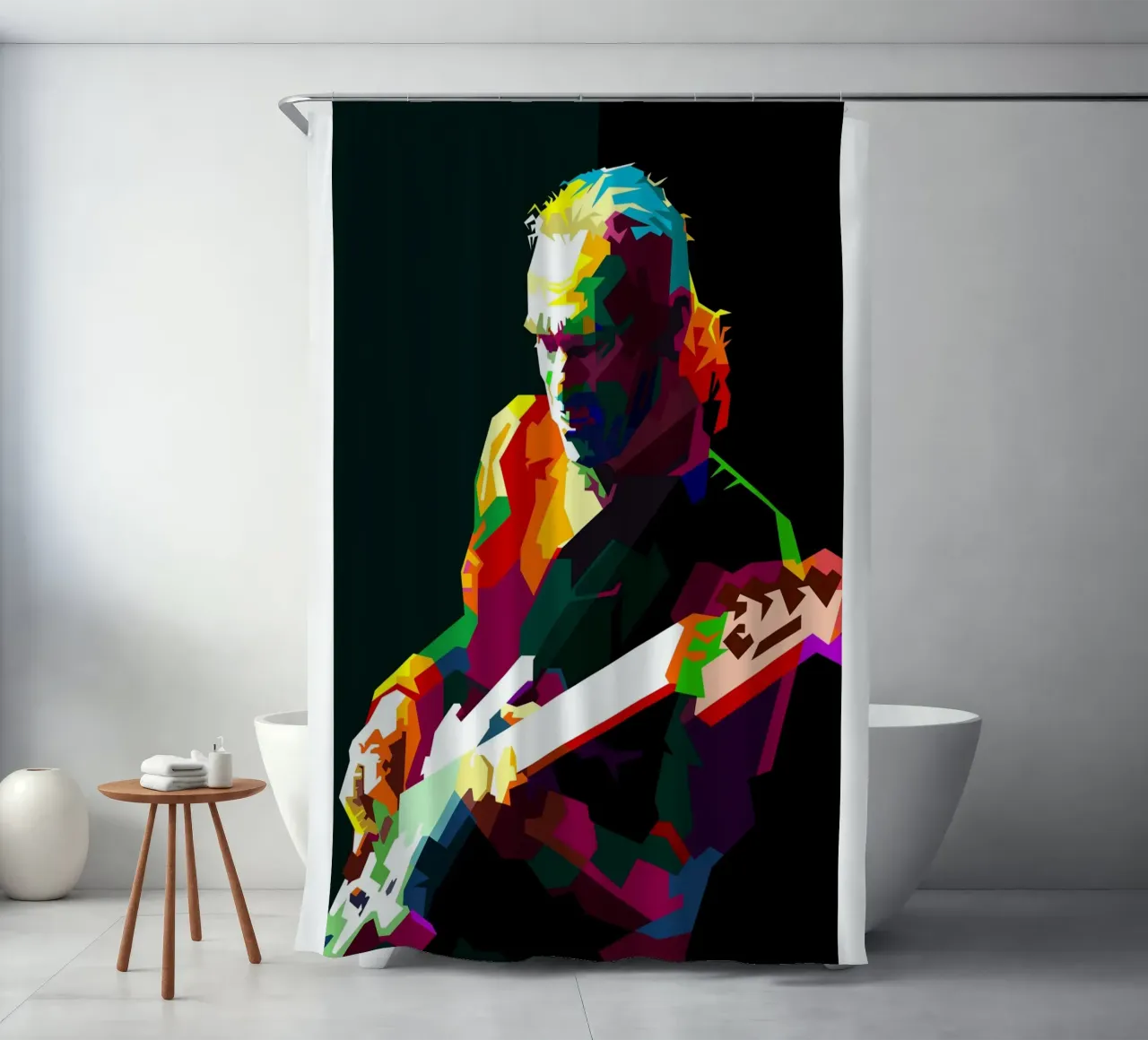 Billy Sheehan Bass Musician WPAP Trending Now shower curtain by Artkreator