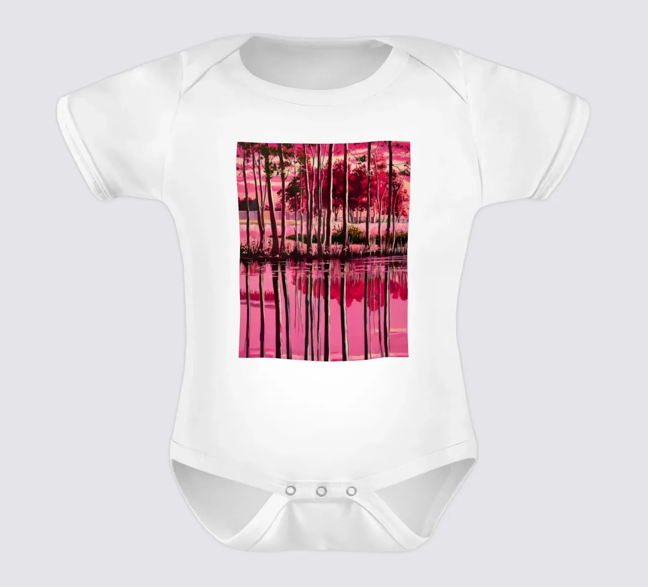 Magenta Twilight Reverie body neonato maniche corte da Verve Pigments