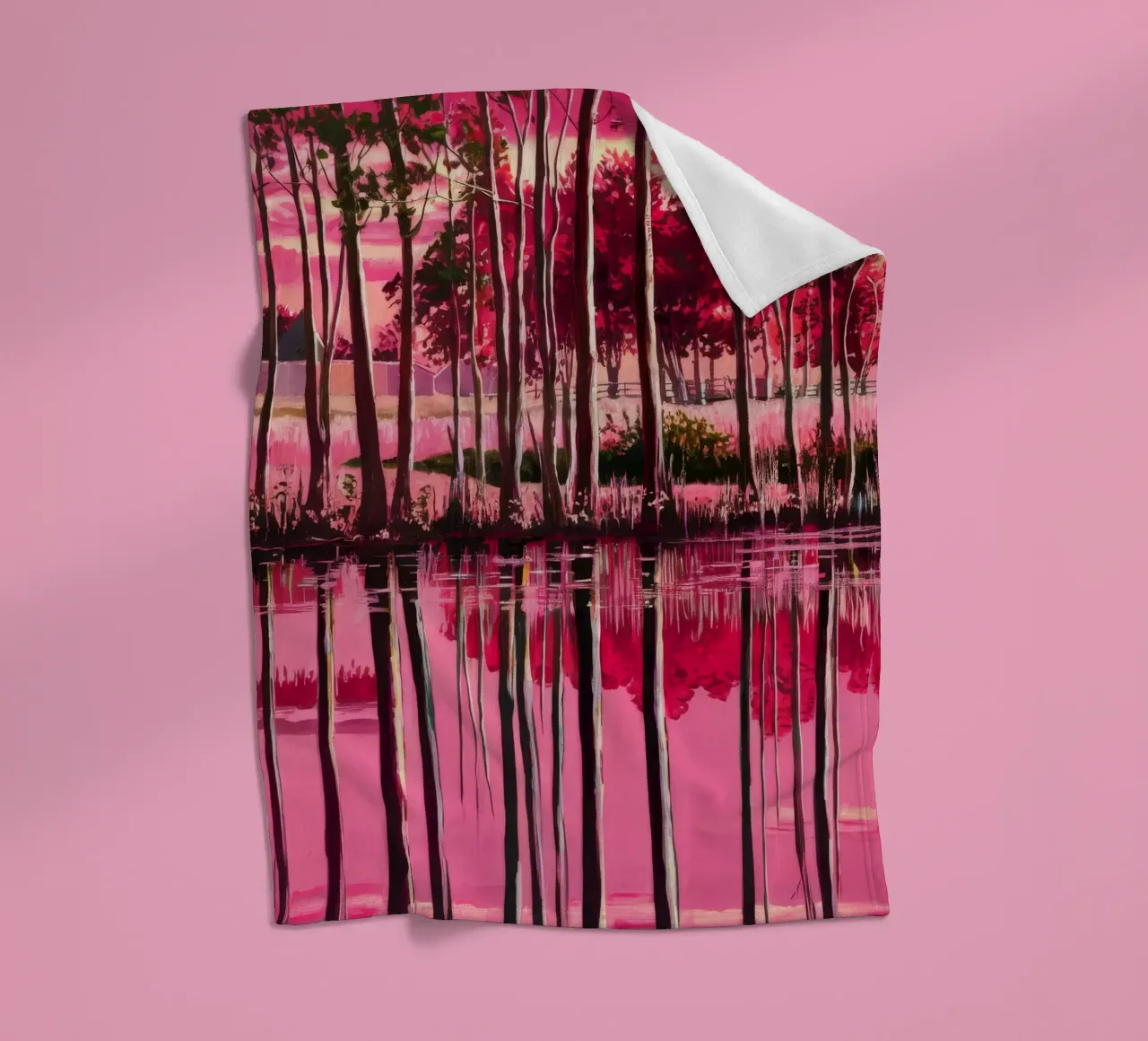 Magenta Twilight Reverie coperta in pile da Verve Pigments