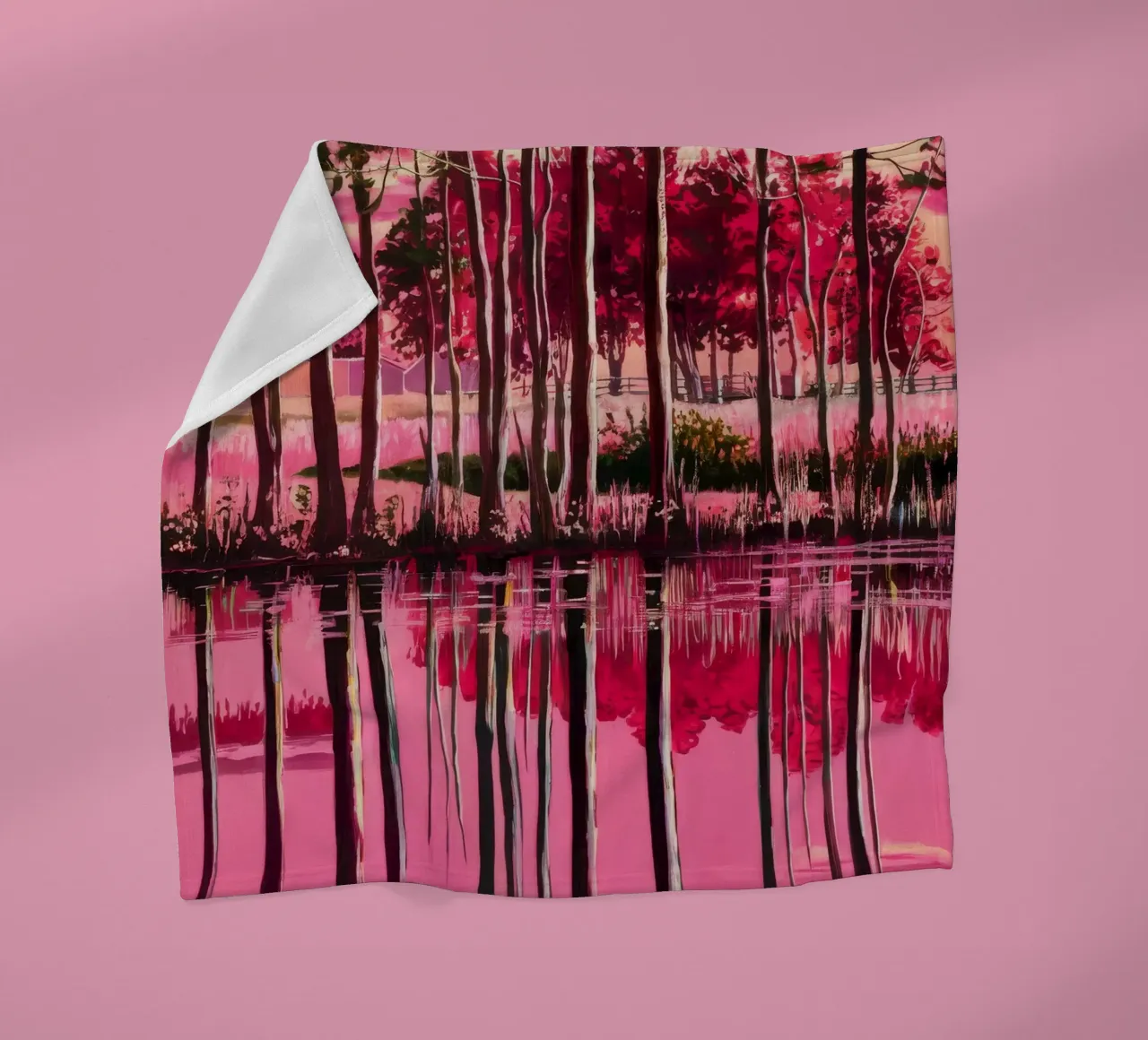 Magenta Twilight Reverie coperta in pile da Verve Pigments