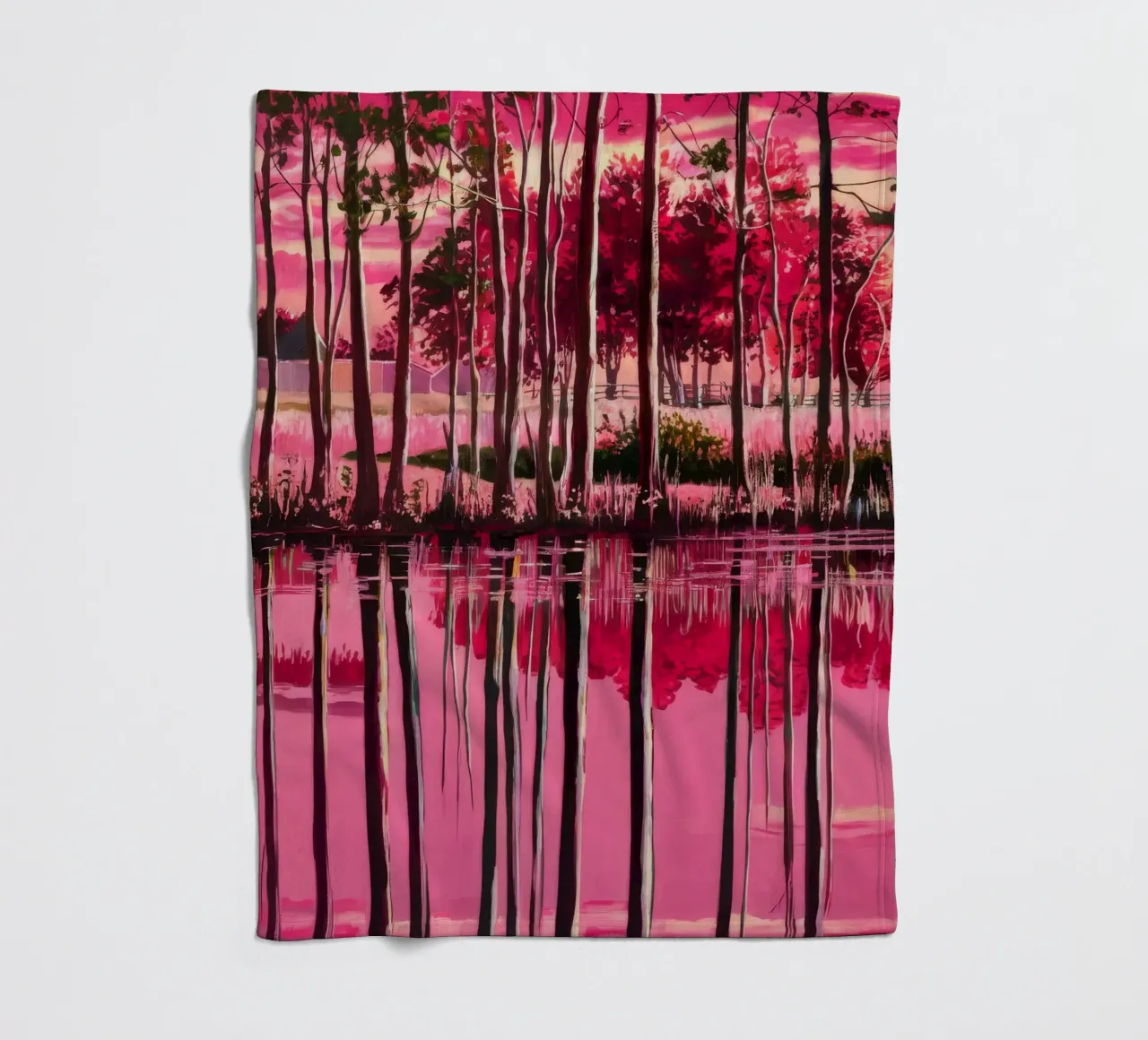 Magenta Twilight Reverie coperta in pile da Verve Pigments
