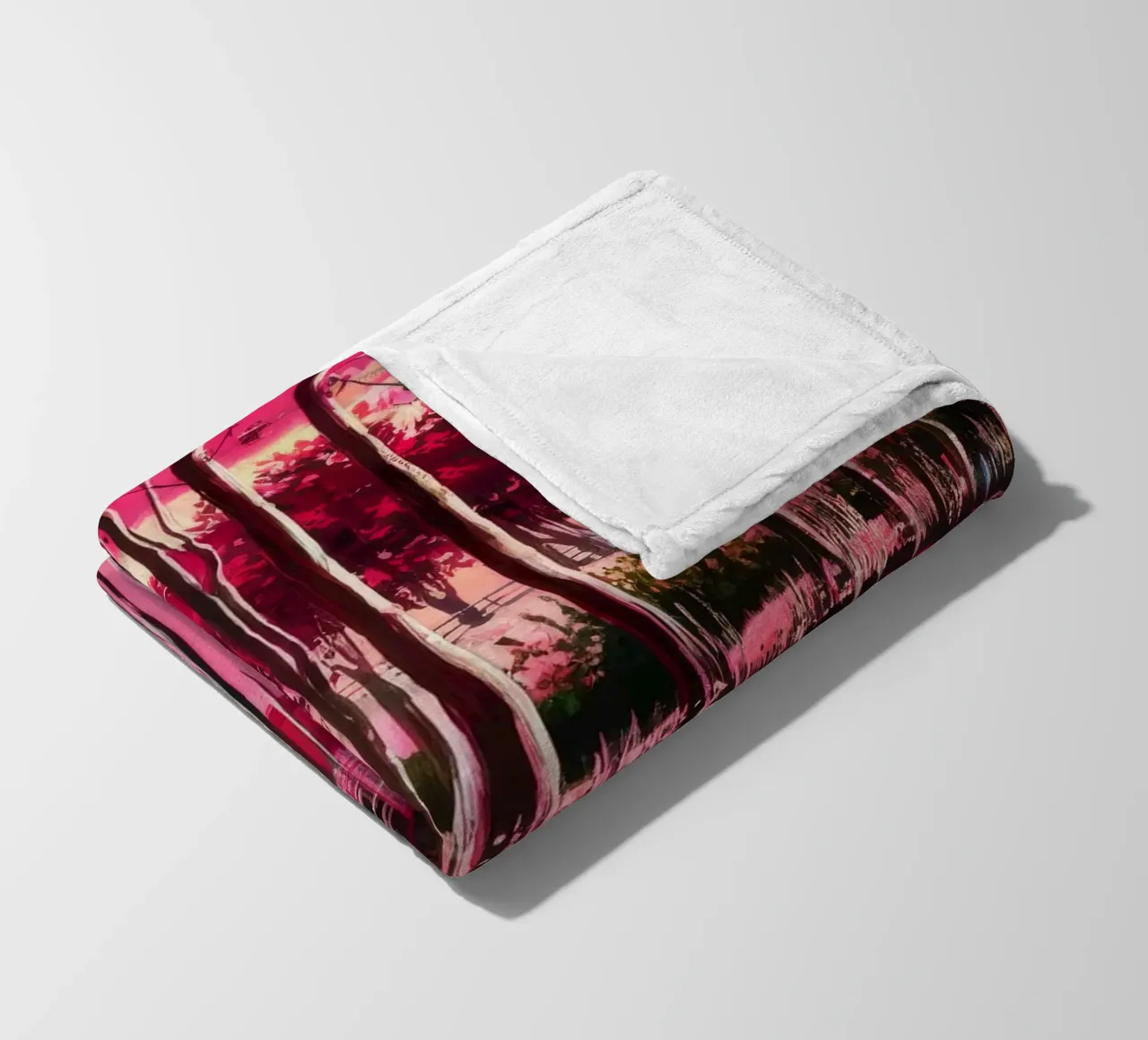 Magenta Twilight Reverie coperta in pile da Verve Pigments