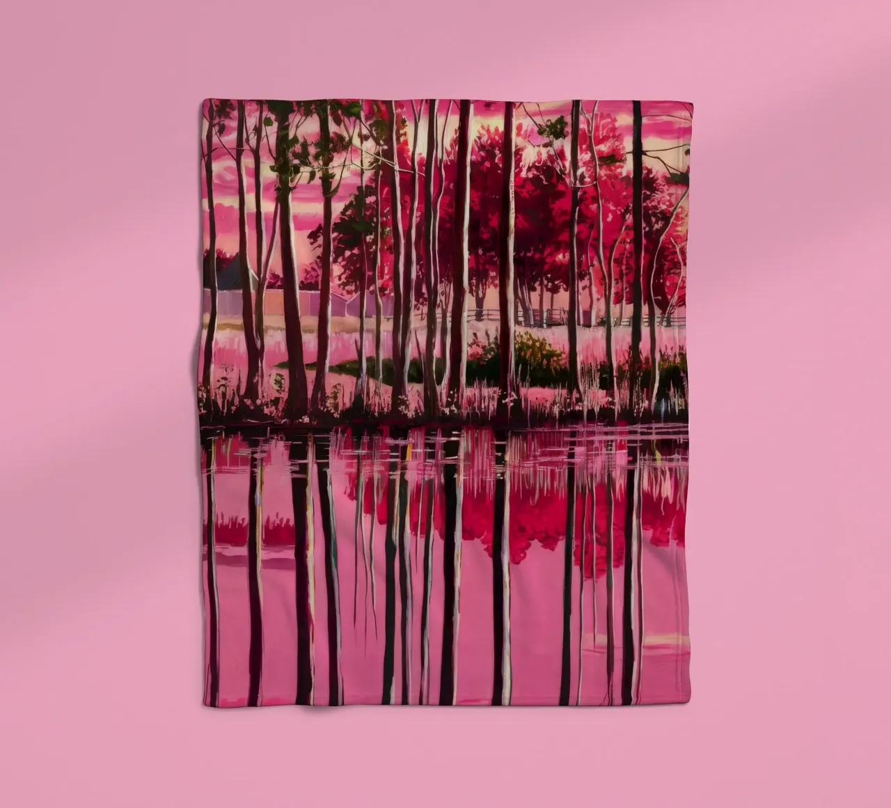 Magenta Twilight Reverie coperta in pile da Verve Pigments