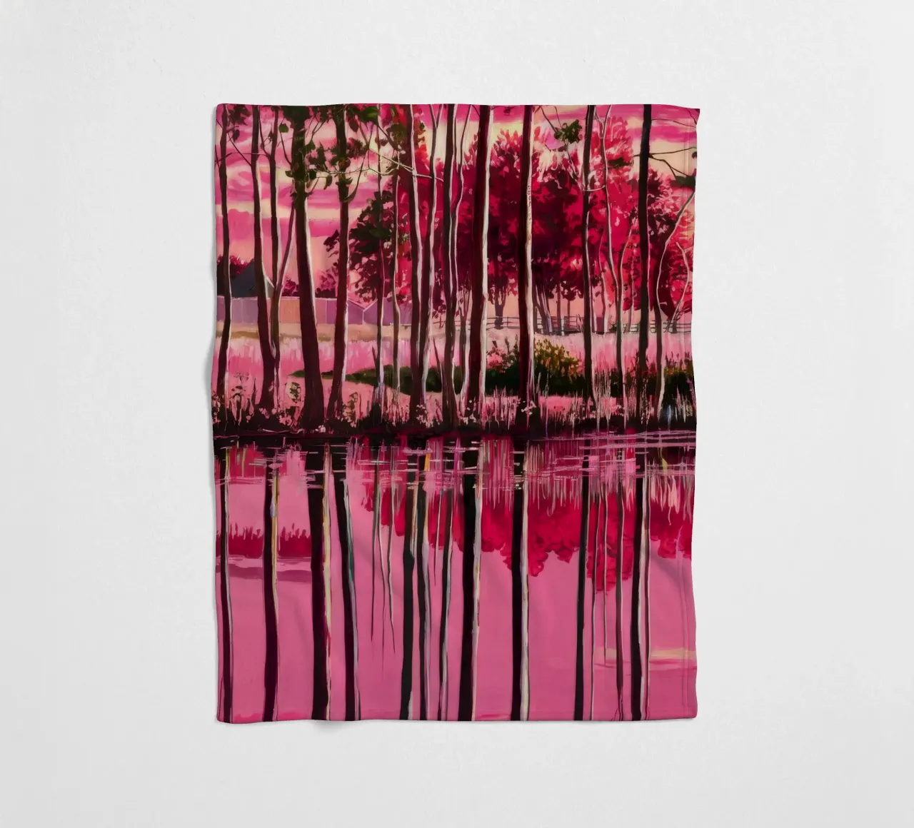 Magenta Twilight Reverie coperta in pile da Verve Pigments