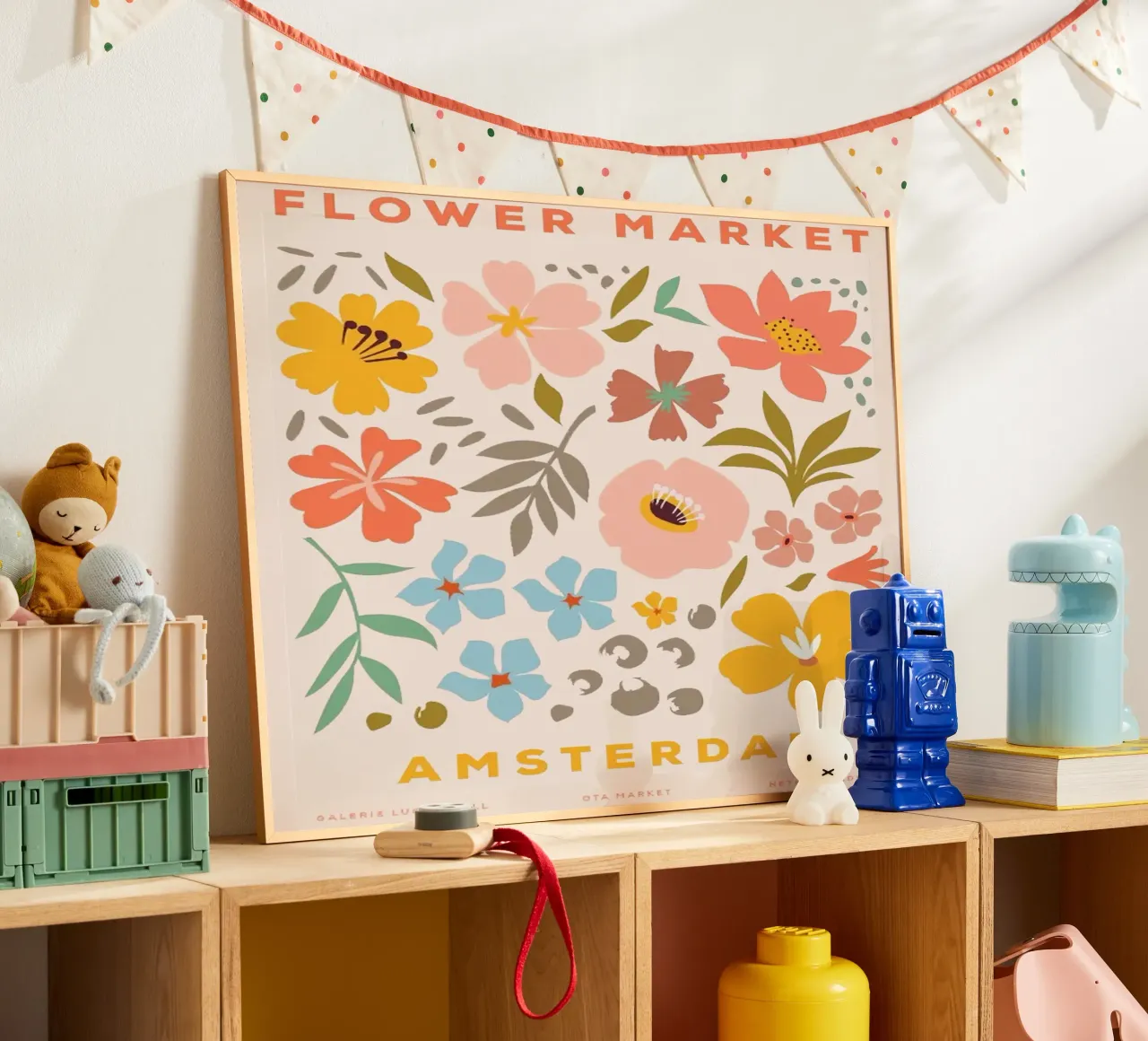 Mercato dei fiori - Tokyo Florist Honolulu poster con telaio in legno da Spencer Farrell2