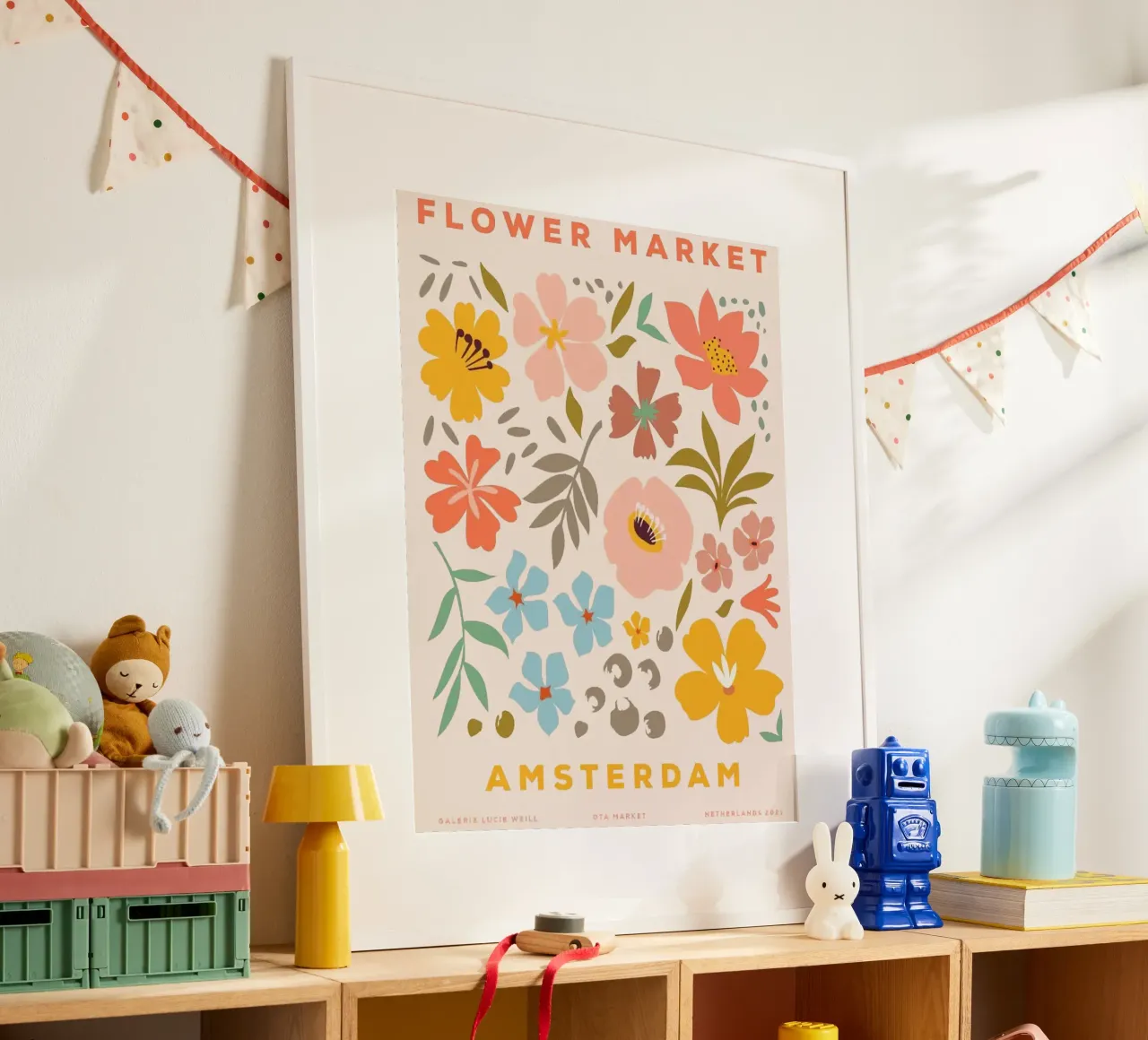 Mercato dei fiori - Tokyo Florist Honolulu poster con telaio in legno da Spencer Farrell2