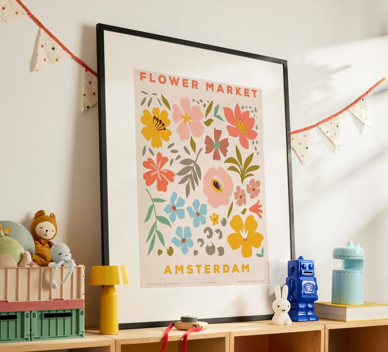 Mercato dei fiori - Tokyo Florist Honolulu poster con telaio in legno da Spencer Farrell2