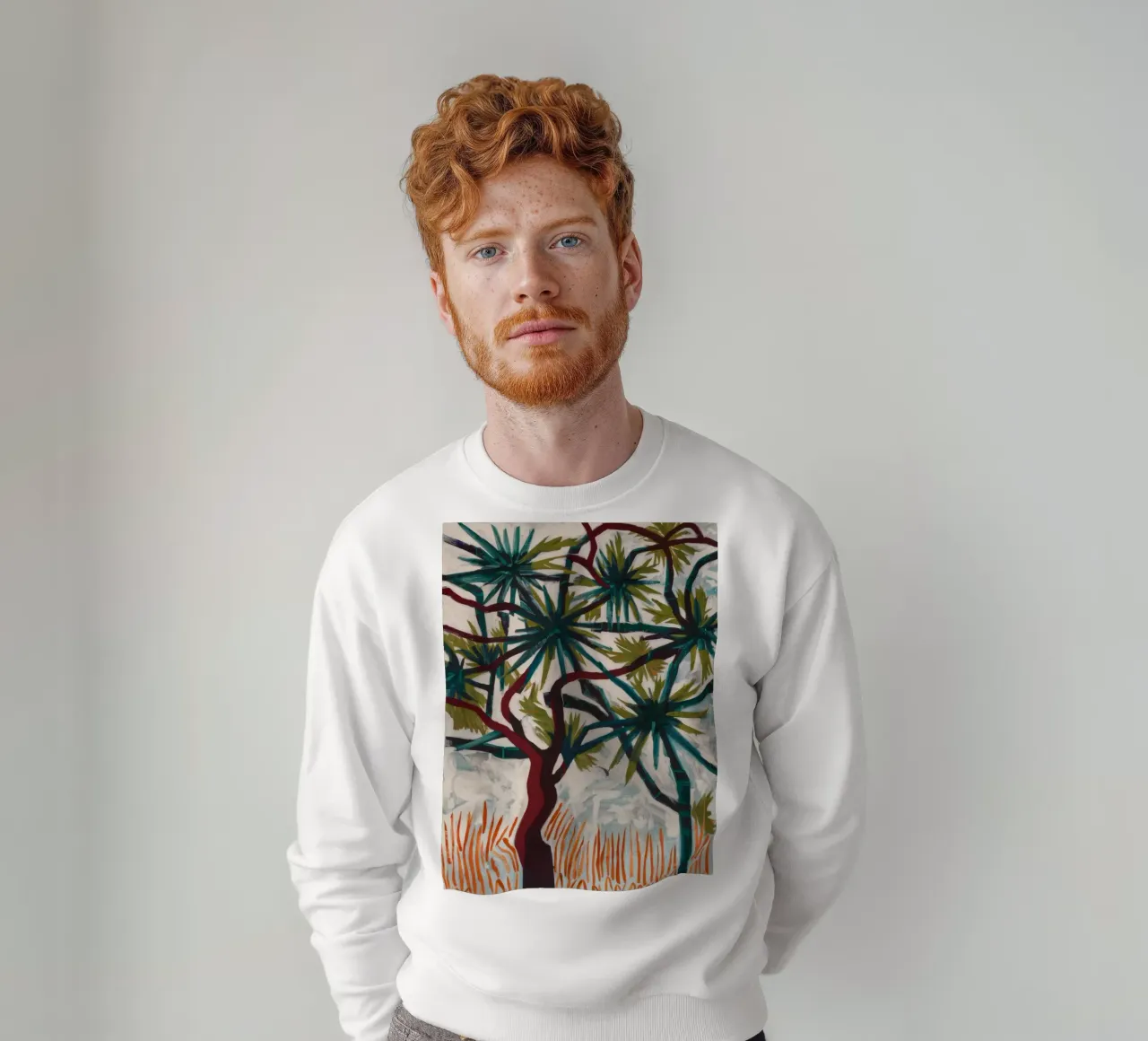 Sinfonia surreale di palme felpa da Verve Pigments