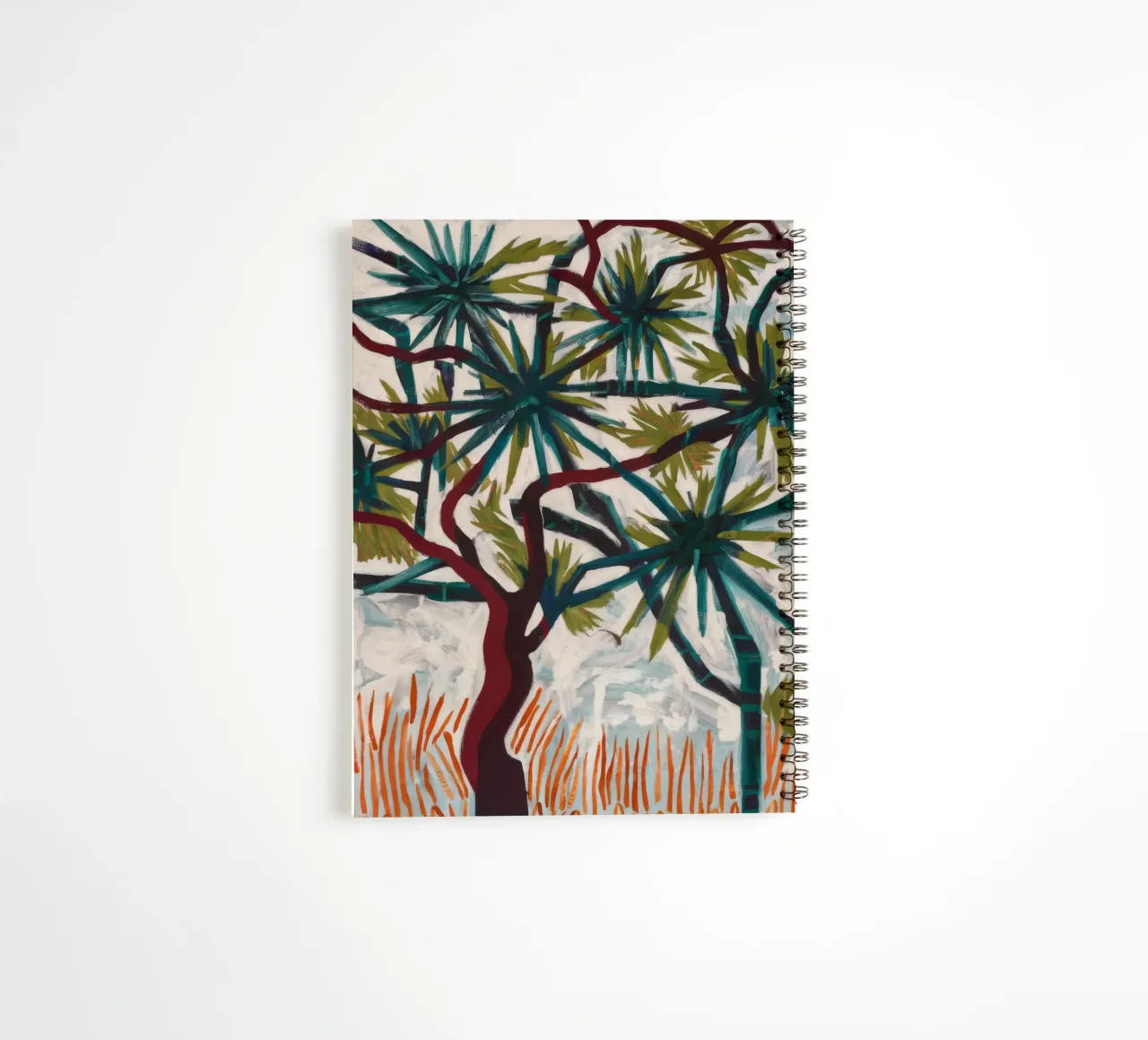 Surreal Palm Symphony spiral notebook by Verve Pigments