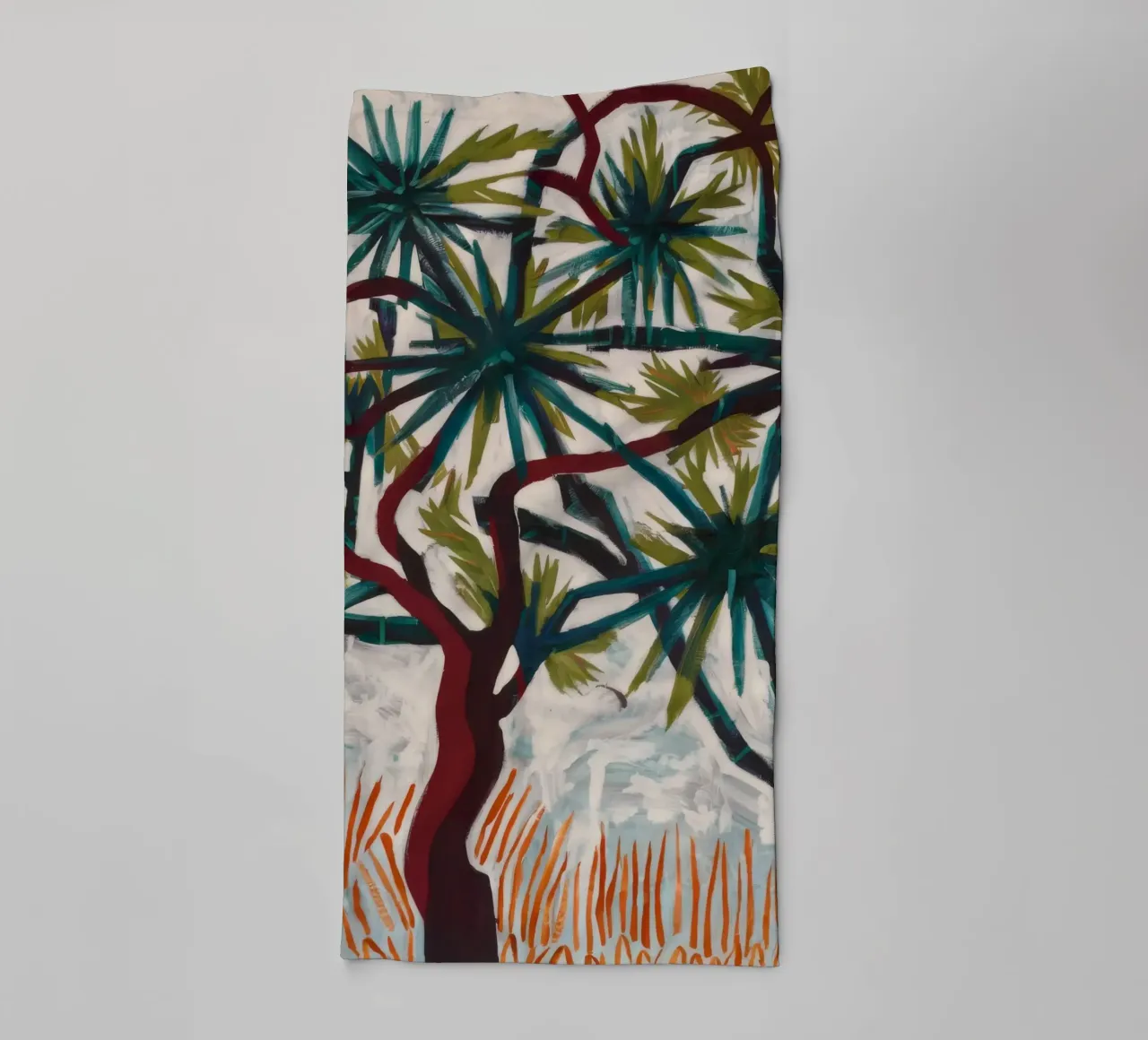 Sinfonía de palmeras surrealistas toalla de baño de Verve Pigments