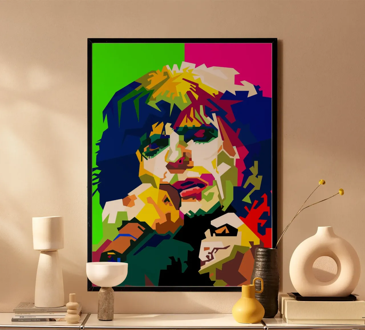 David Coverdale Cantante rock WPAP Trending Now poster con telaio in plastica da Artkreator