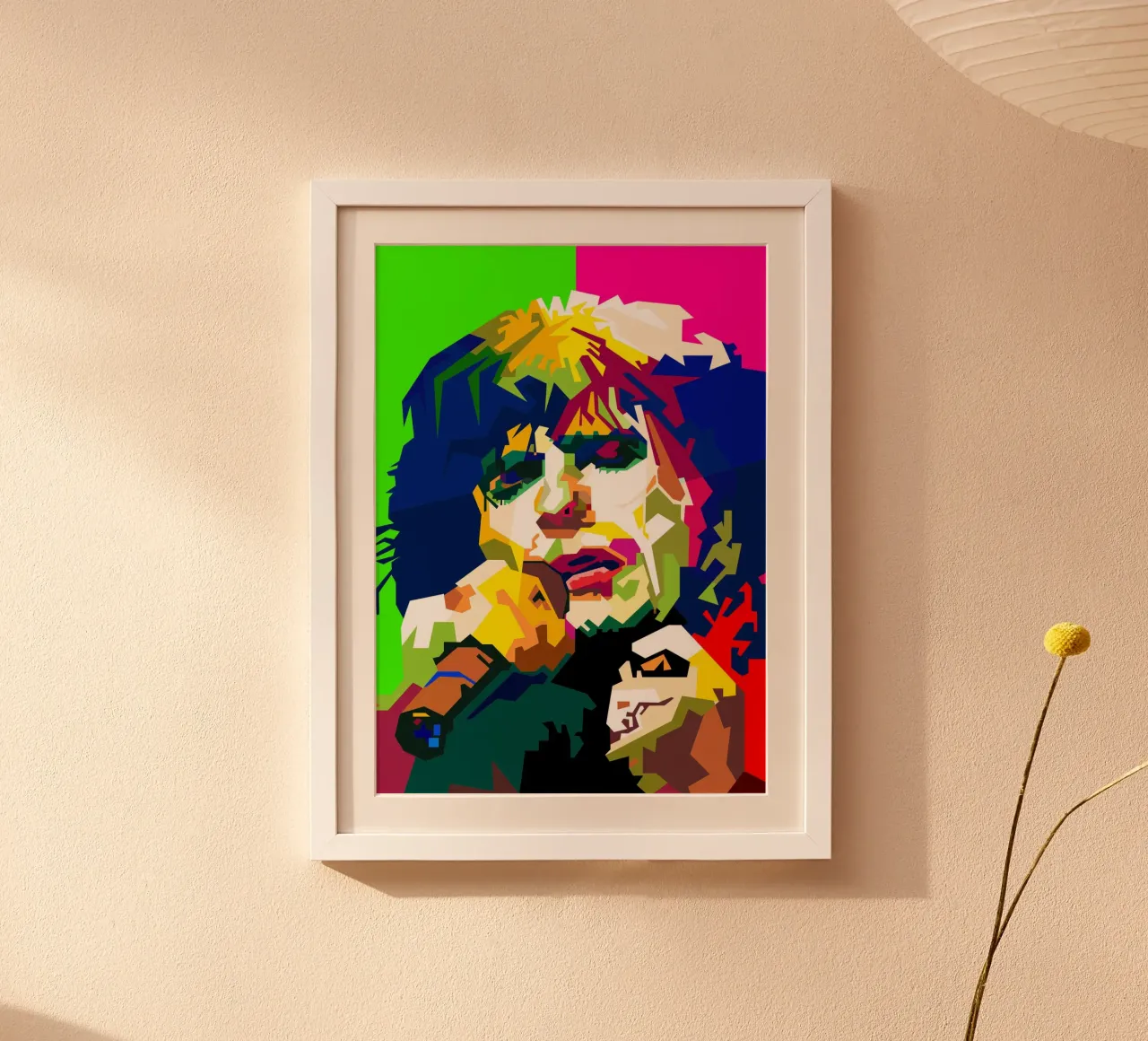 David Coverdale Cantante rock WPAP Trending Now poster con telaio in plastica da Artkreator