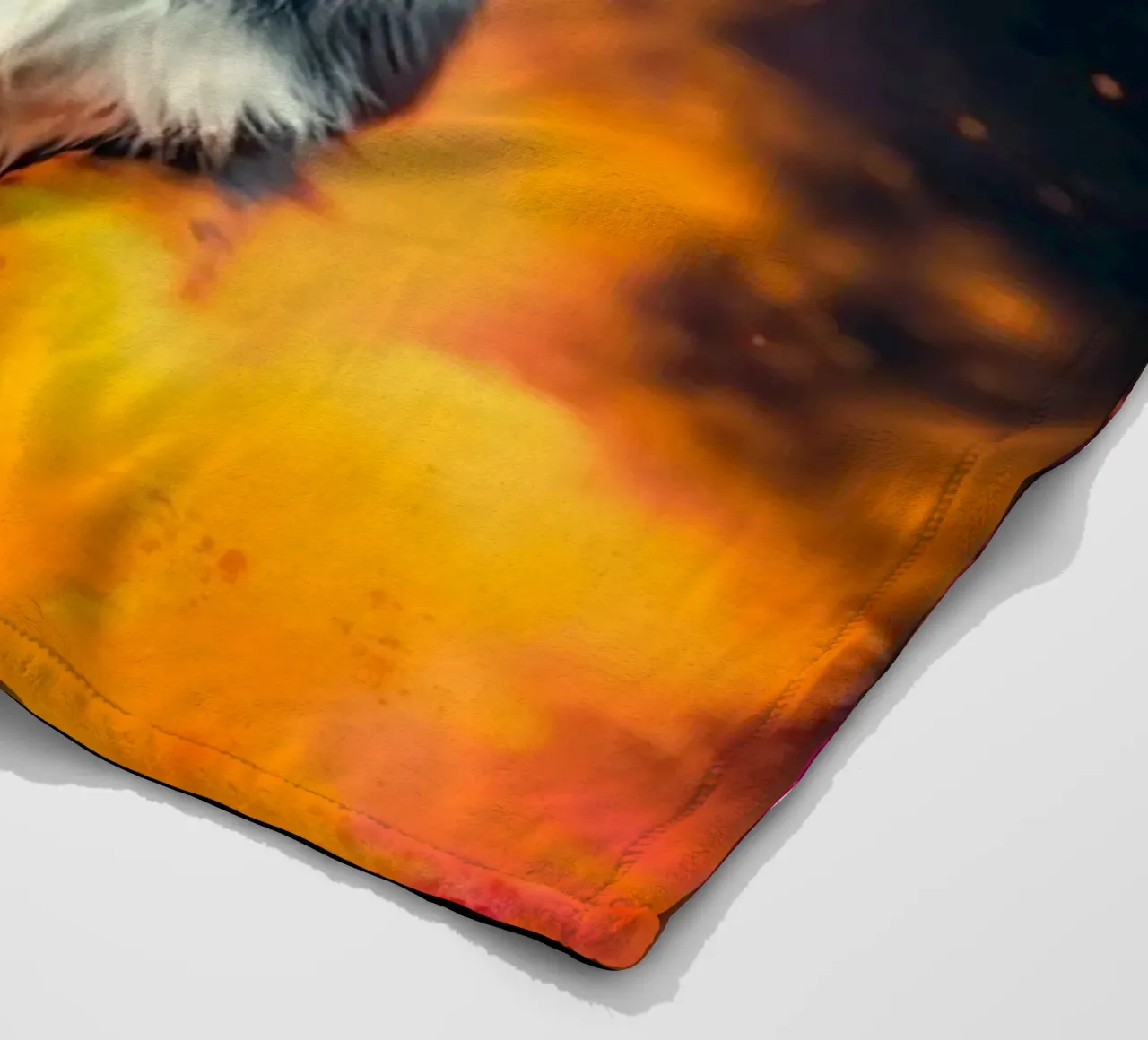 The colorful Bernese Mountain Dog #147 fleece blanket by Yumis.Beargang.and.Me