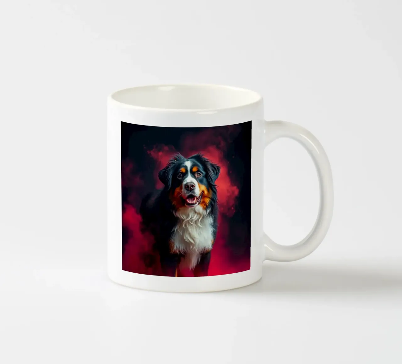 The colorful Bernese Mountain Dog #148 ceramic mug by Yumis.Beargang.and.Me