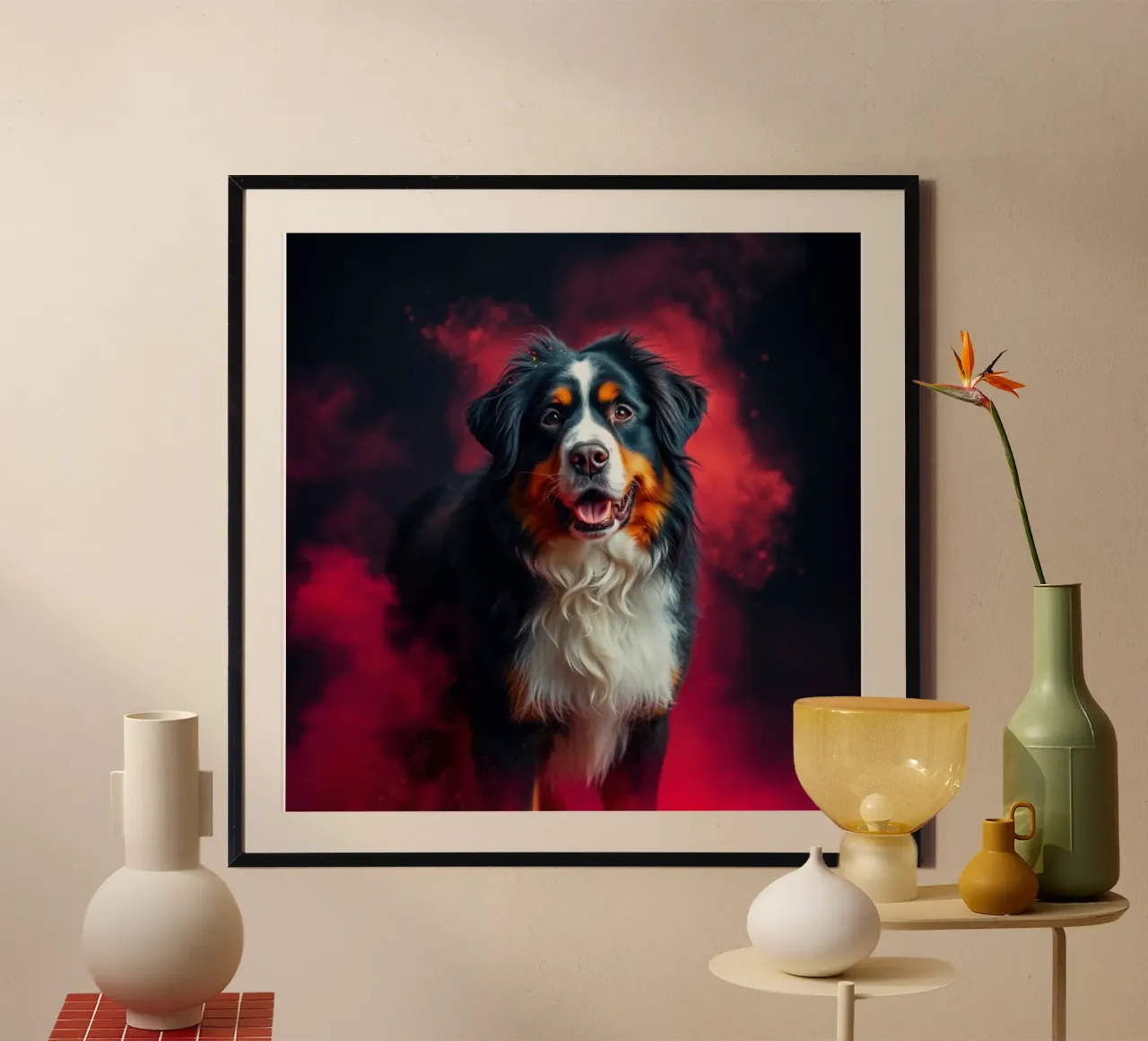 The colorful Bernese Mountain Dog #148 hahnemühle by Yumis.Beargang.and.Me