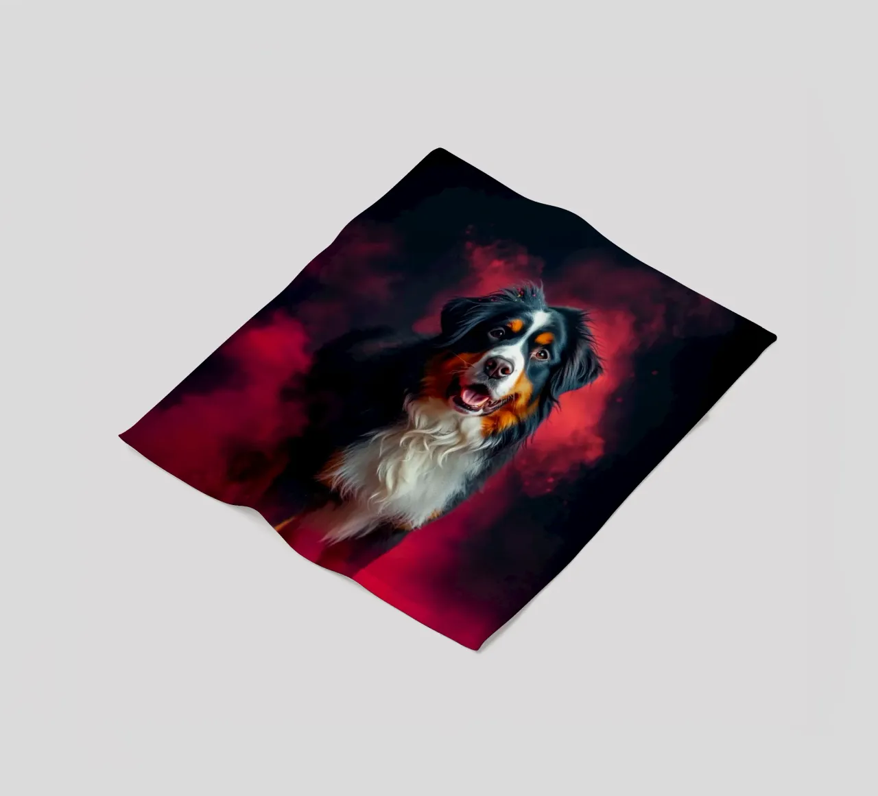 The colorful Bernese Mountain Dog #148 fleece blanket by Yumis.Beargang.and.Me