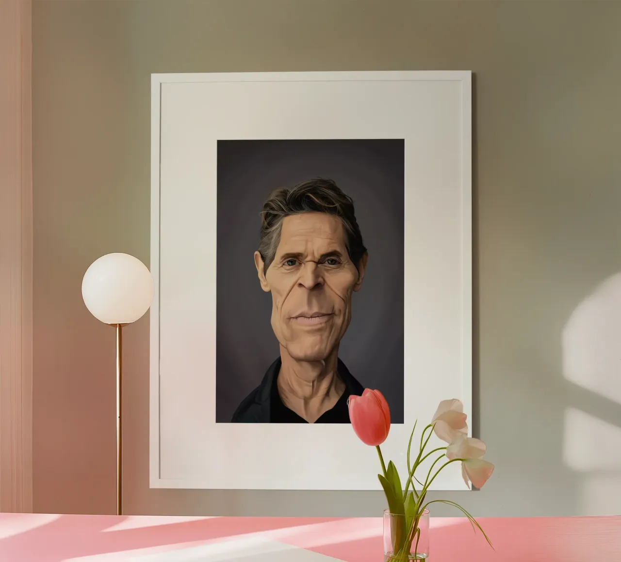 Willem Dafoe poster con telaio in plastica da Rob Art | Illustration