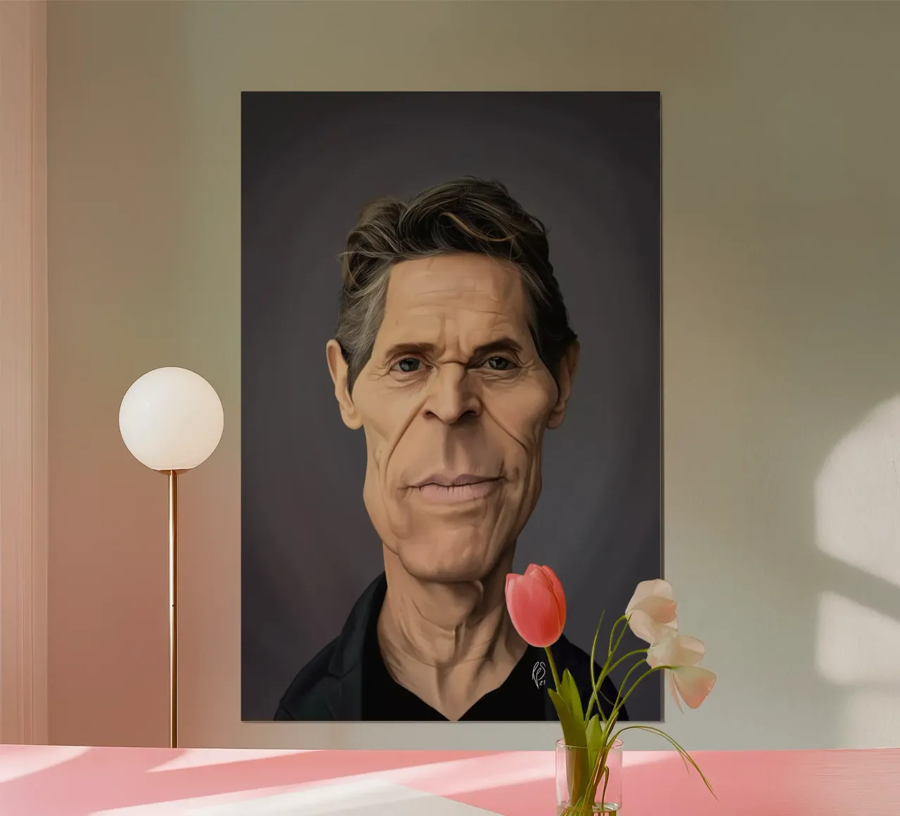 Willem Dafoe poster con telaio in plastica da Rob Art | Illustration