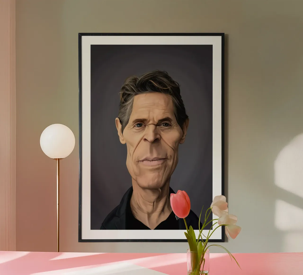 Willem Dafoe poster con telaio in plastica da Rob Art | Illustration